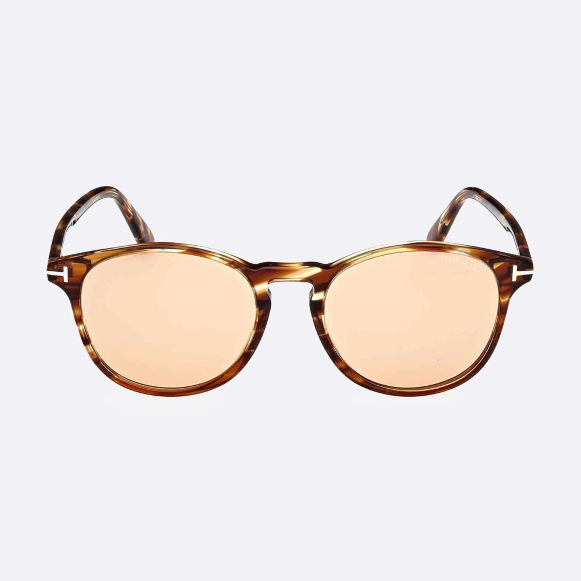 Tom 53mm Ford Lewis 55e Havana Round Photochromic Unisex Sunglasses - Main View