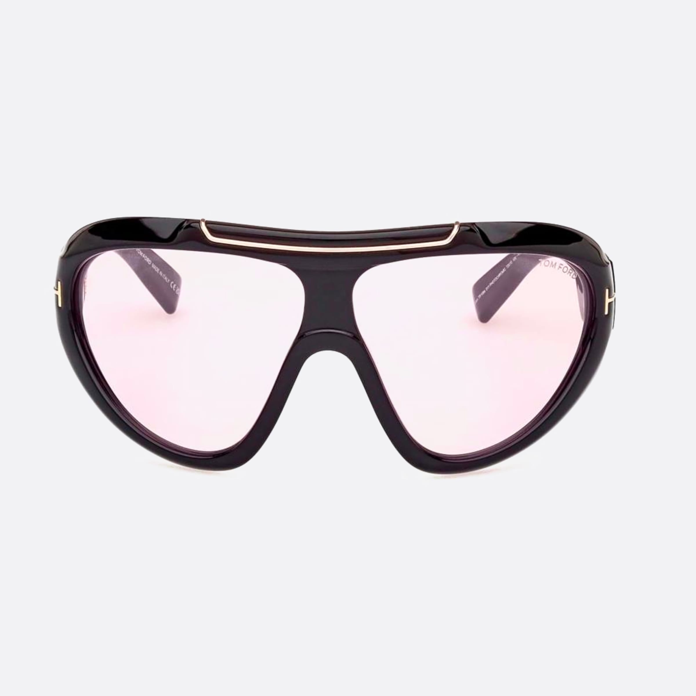 Tom 72mm Ford Linden Ft1094 01y Black Geometric Photochromic Unisex Sunglasses - Main View