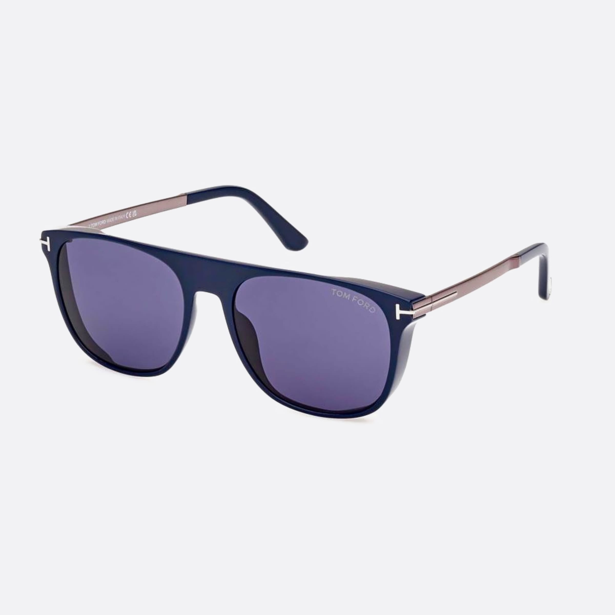 Tom 55mm Ford Lionel 90v Blue Squared Men Sunglasses - Side View
