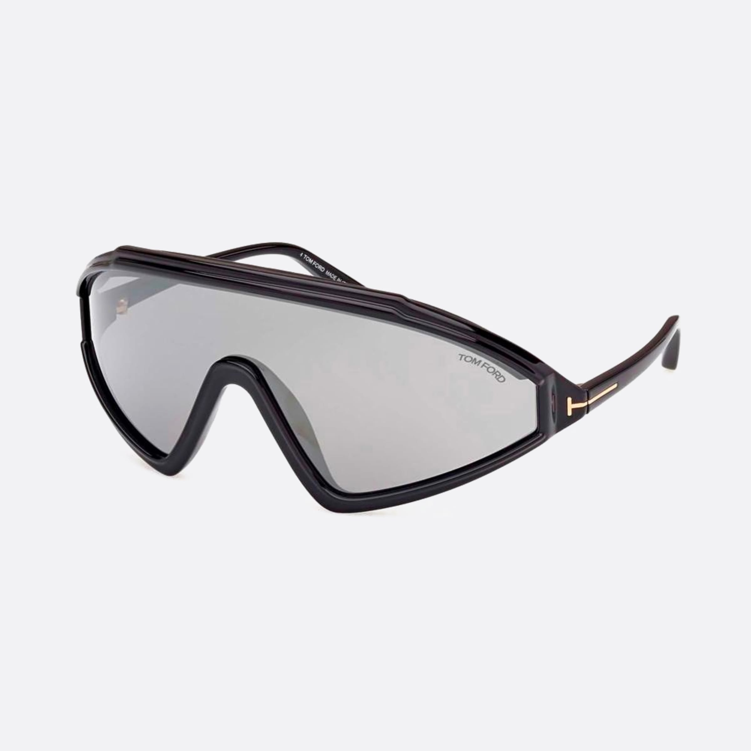 Tom Ford Lorna Ft1121 01c Black Shield Men Sunglasses - Side View