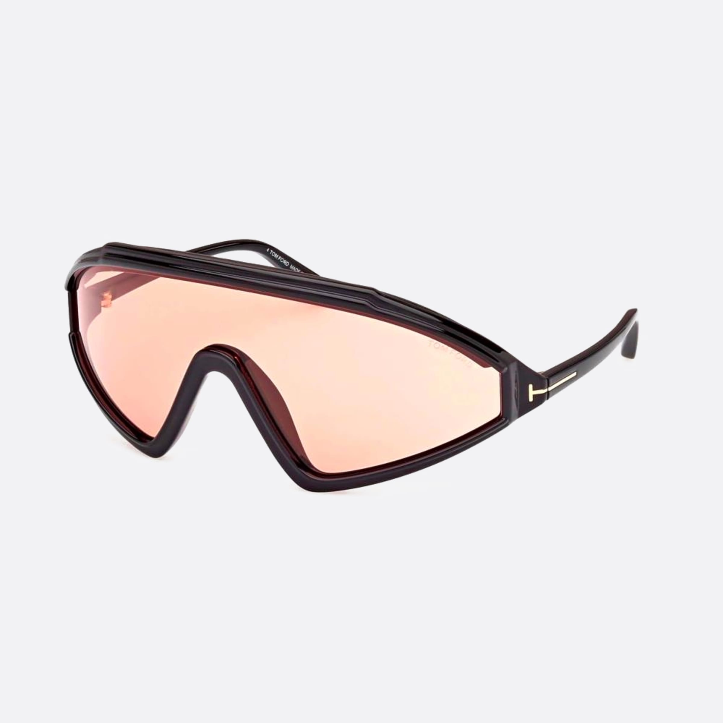 Tom Ford Lorna Ft1121 01e Black Shield Men Sunglasses - Side View