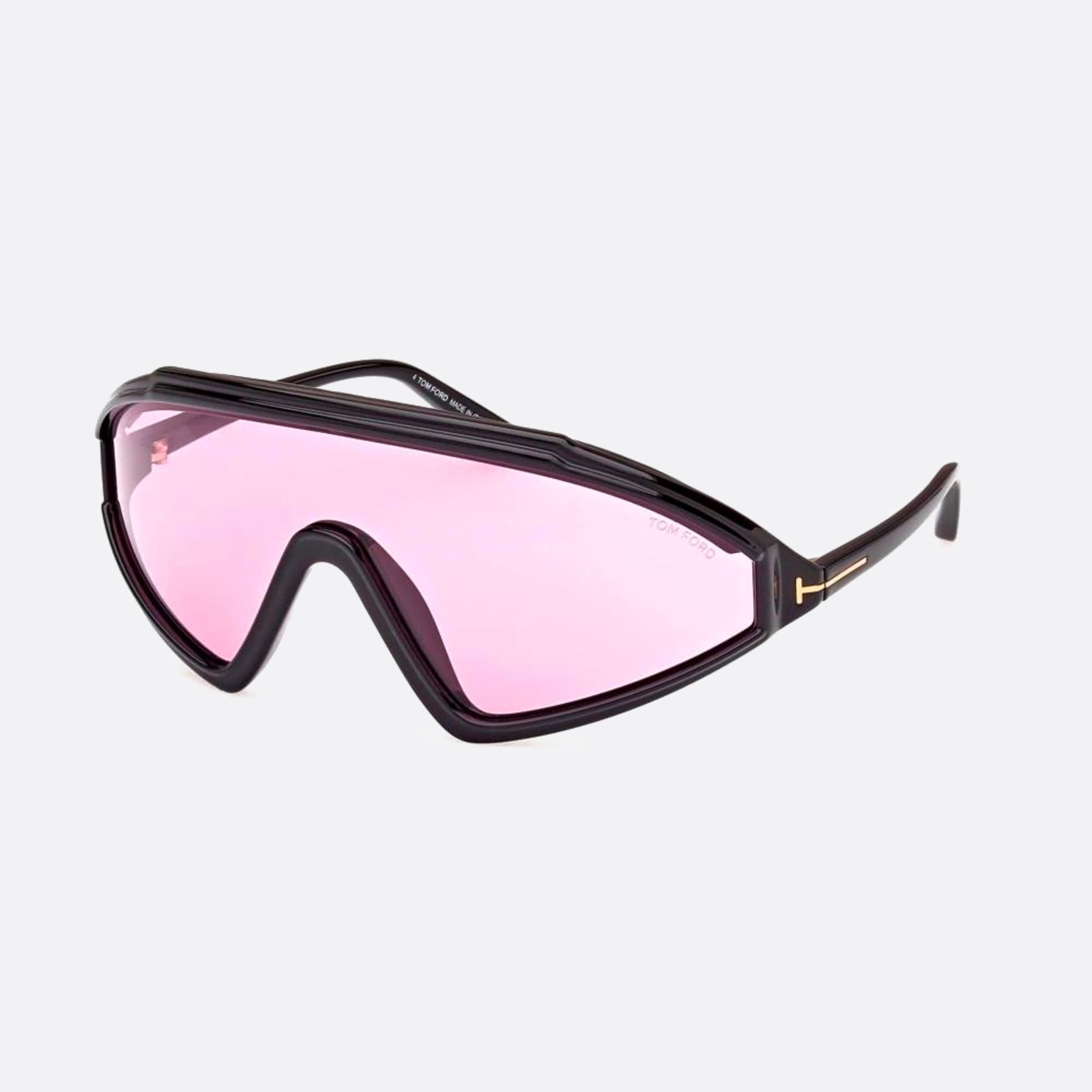 Tom Ford Lorna Ft1121 01y Black Shield Men Sunglasses - Side View