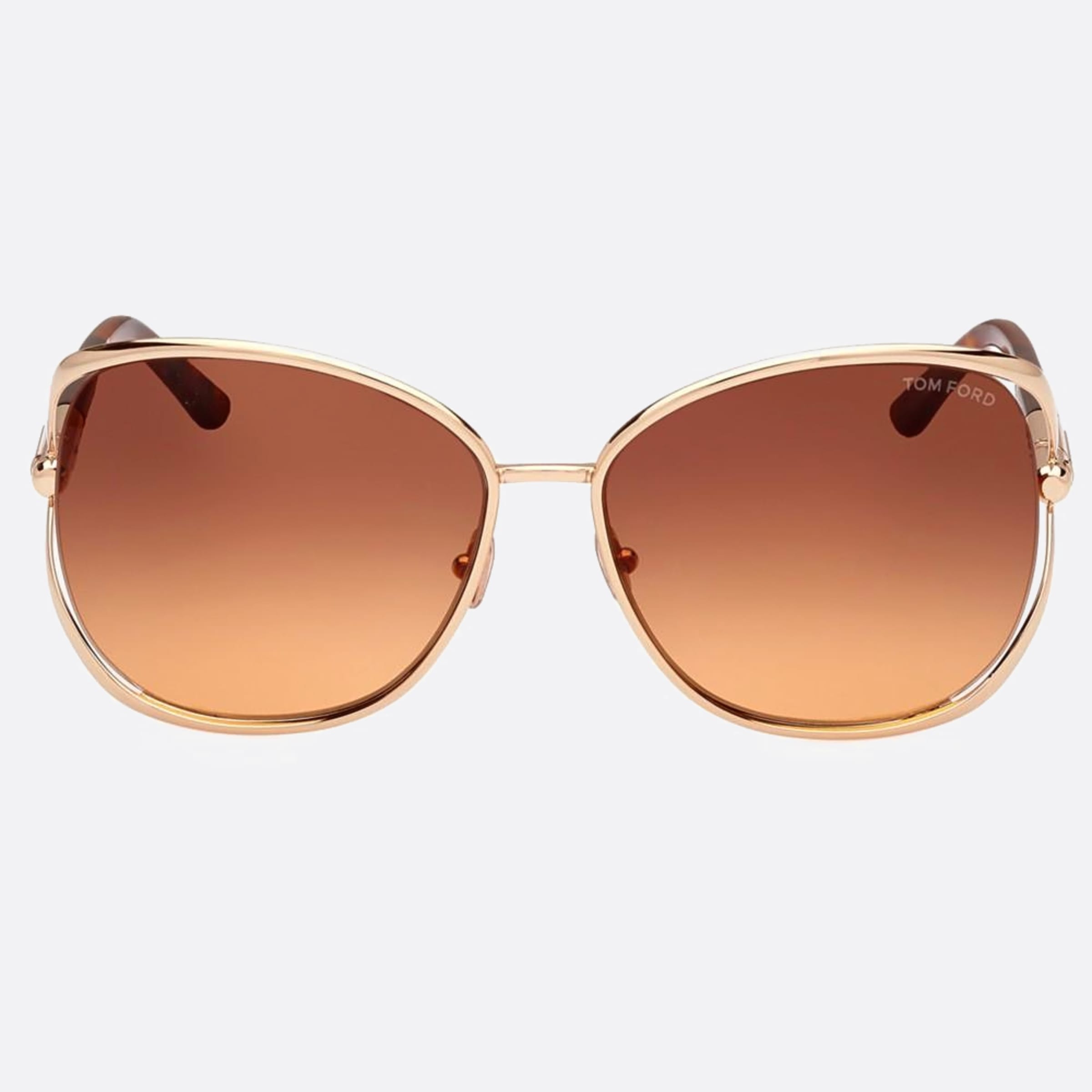 Tom 62mm Ford Marta 28f Gold Round Women Sunglasses - Main View