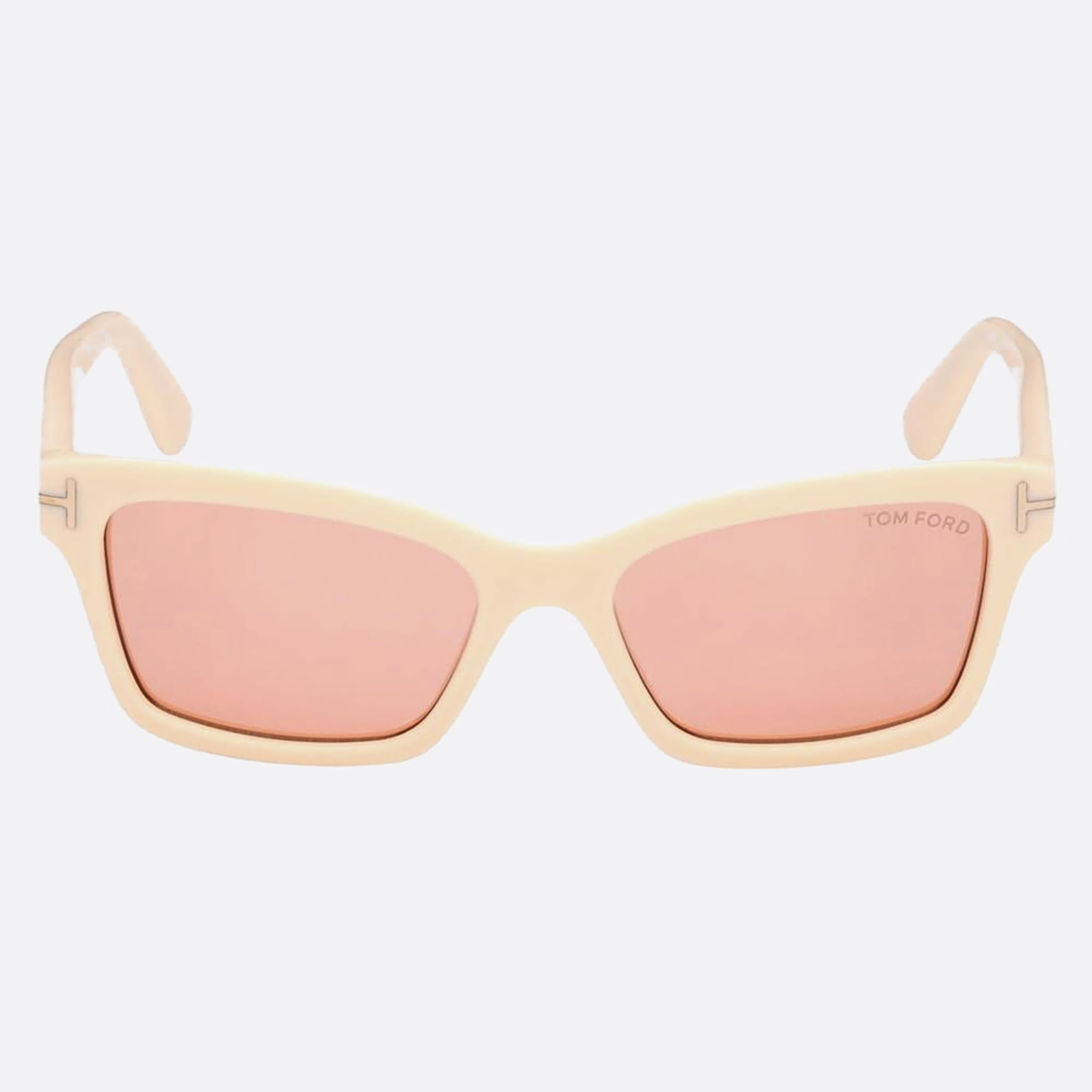 Tom 54mm Ford Mikel 25z White Squared Women Sunglasses - Main View
