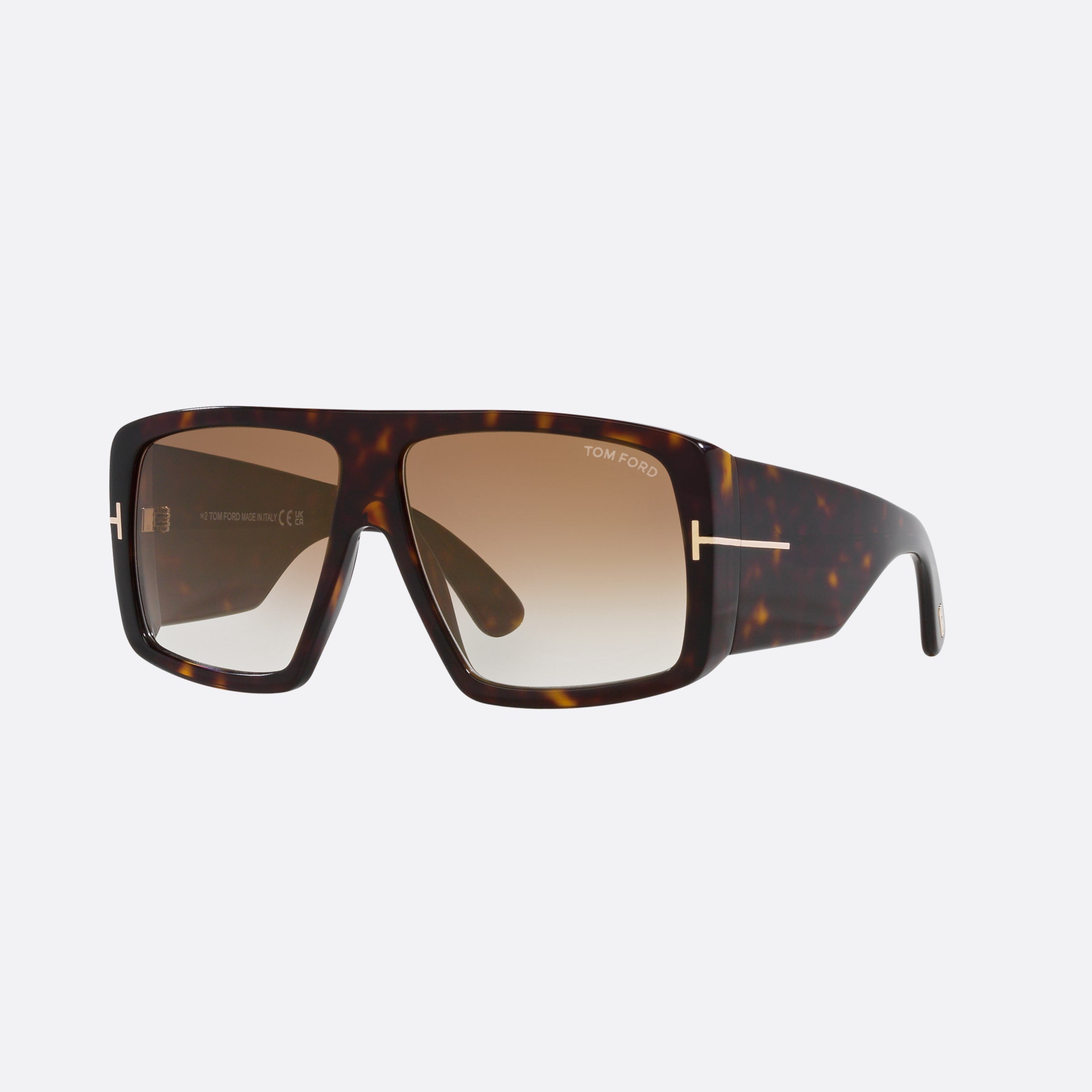 Tom 60mm Ford Nero Corvino Tortoiseshell Square Unisex Sunglasses - Main View