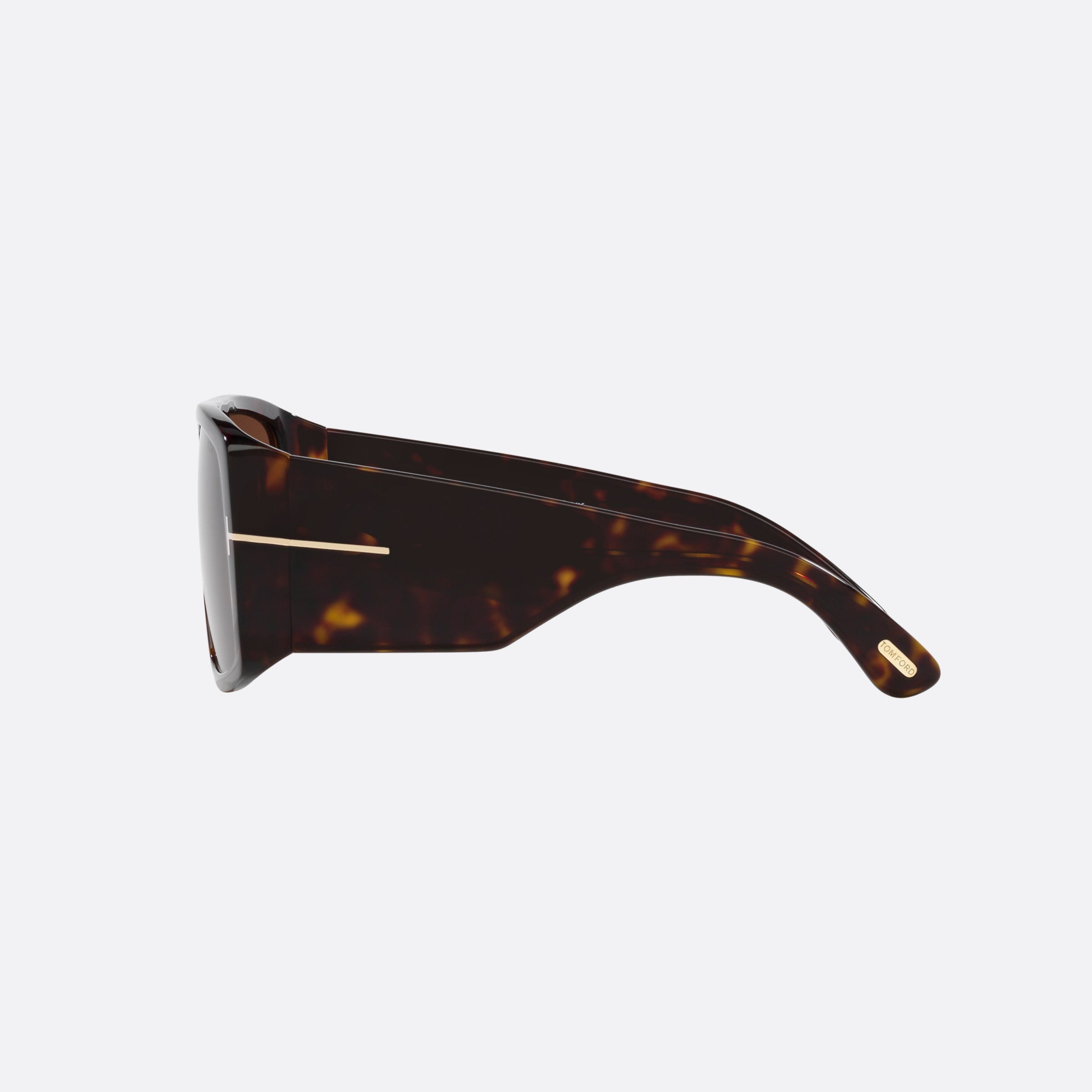 Tom 60mm Ford Nero Corvino Tortoiseshell Square Unisex Sunglasses - Detail View