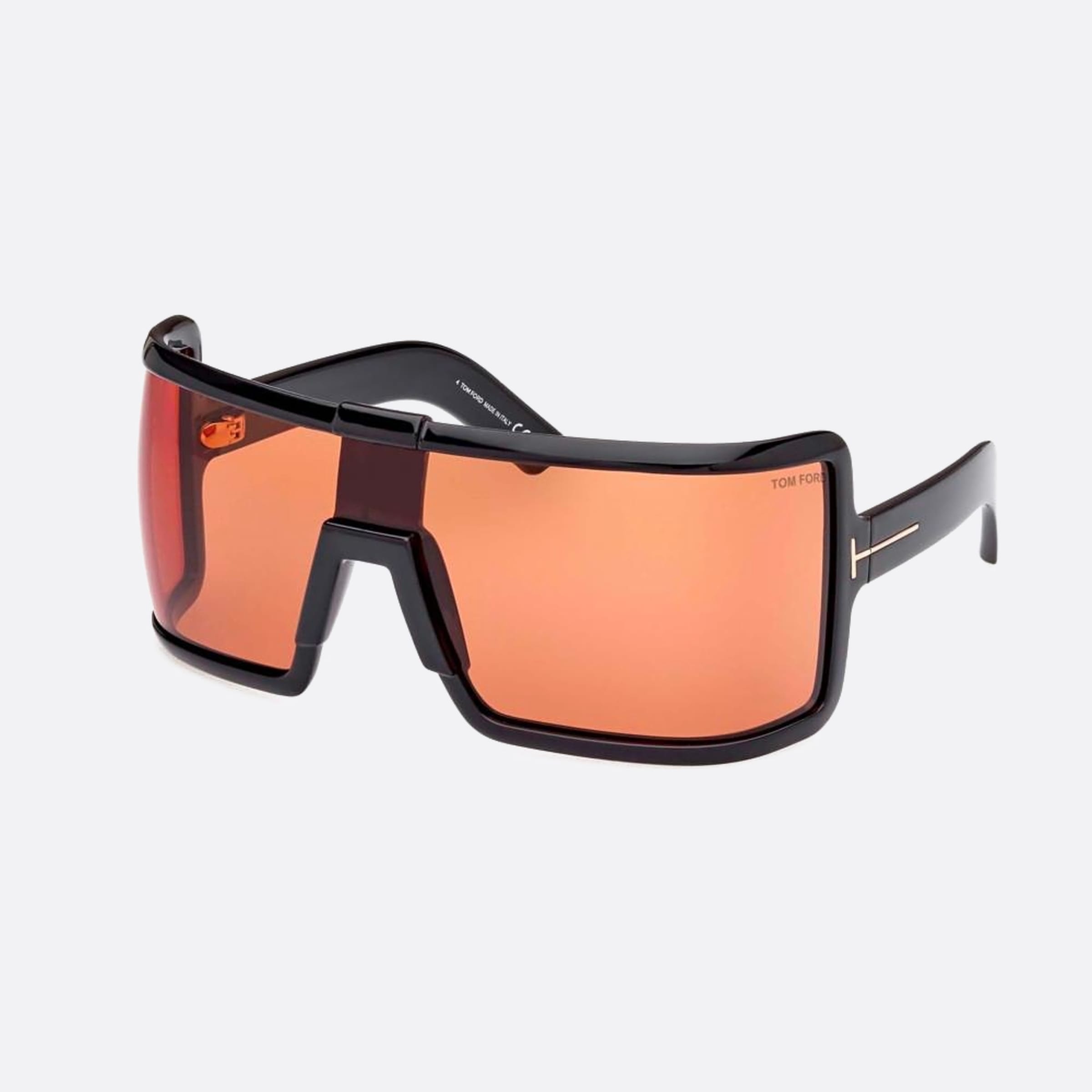Tom Ford Parker Ft1118 01e Black Shield Women Sunglasses - Side View