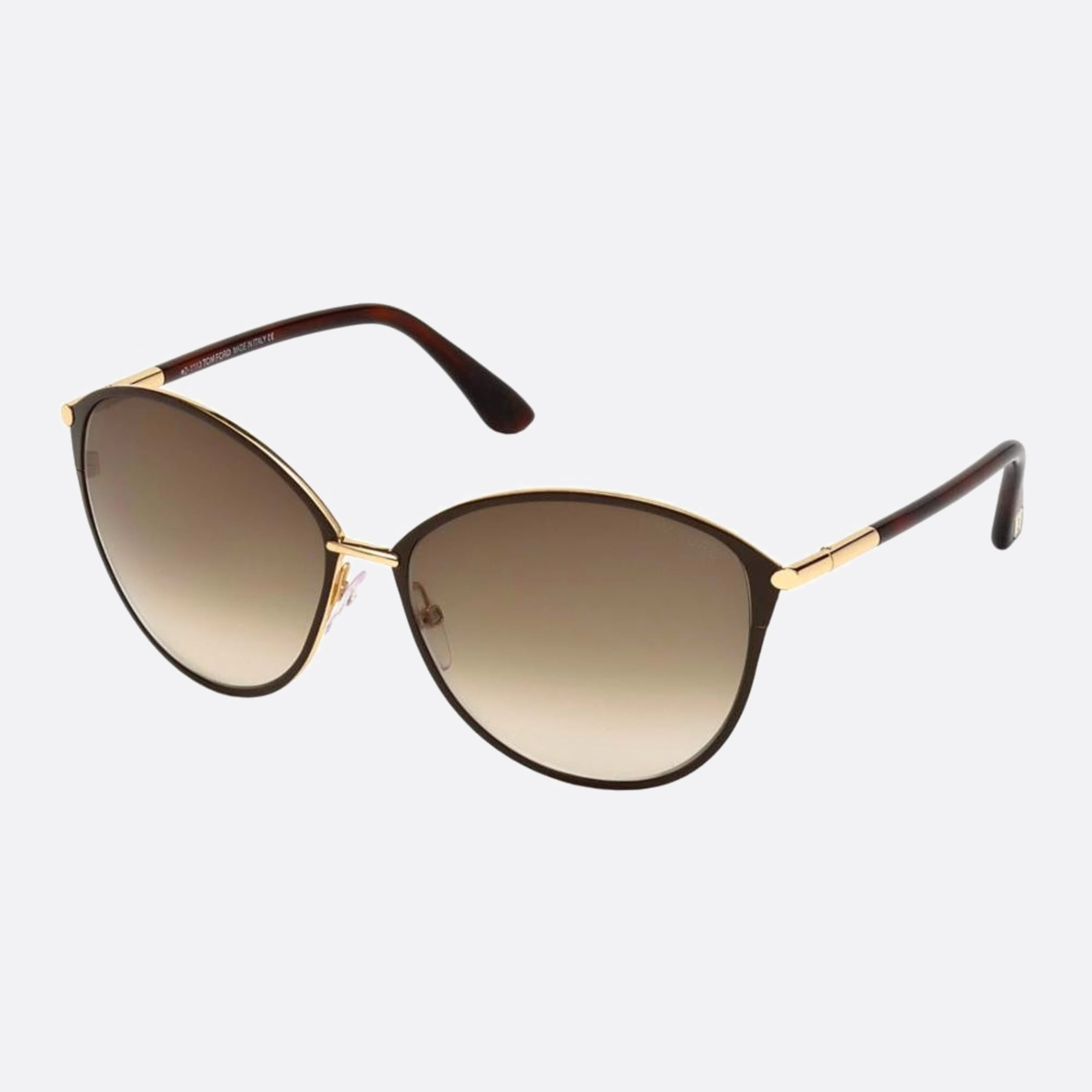 Tom 59mm Ford Penelope 28f Havana Cat Eye Women Sunglasses - Side View