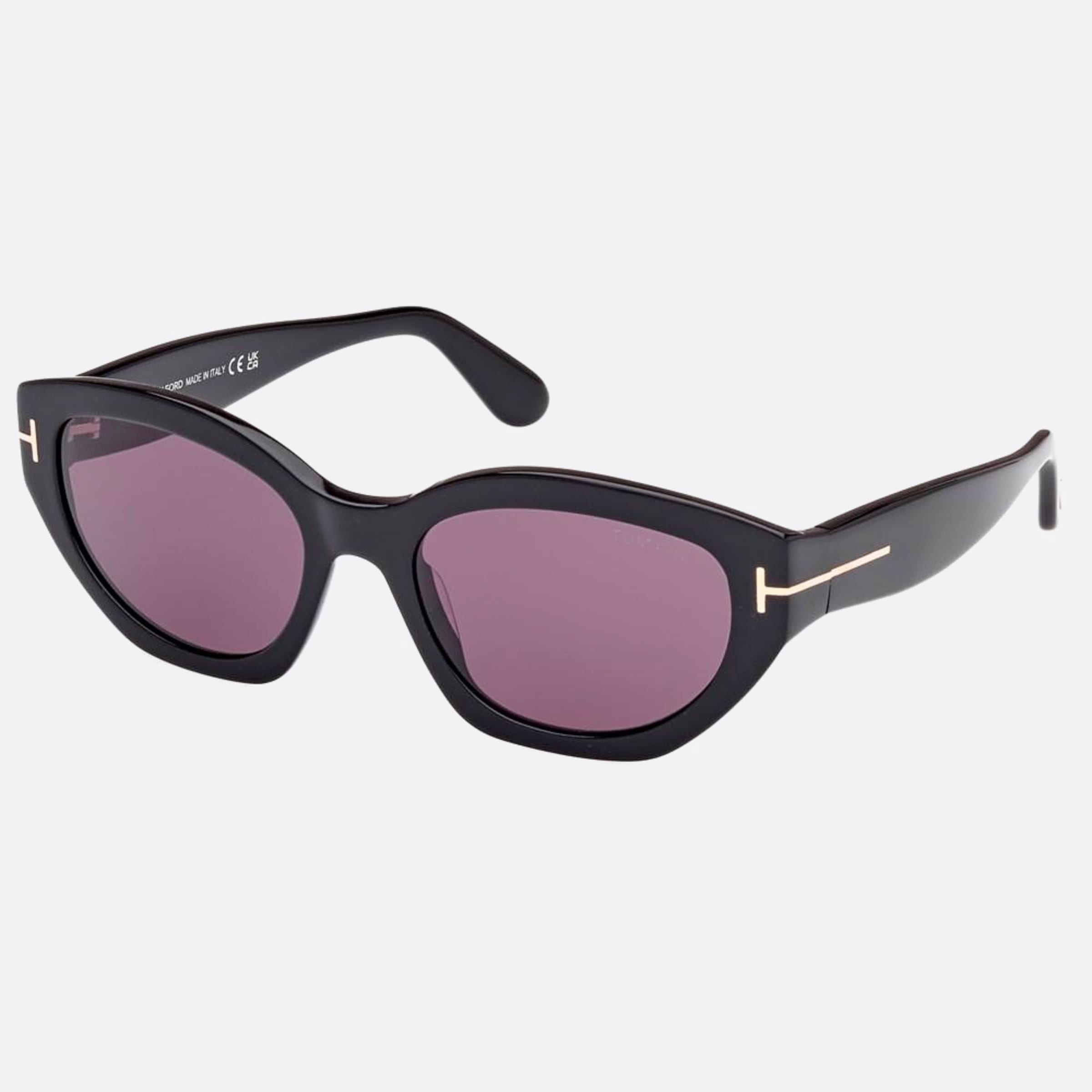 Tom 55mm Ford Penny 01a Black Geometric Women Sunglasses - Side View