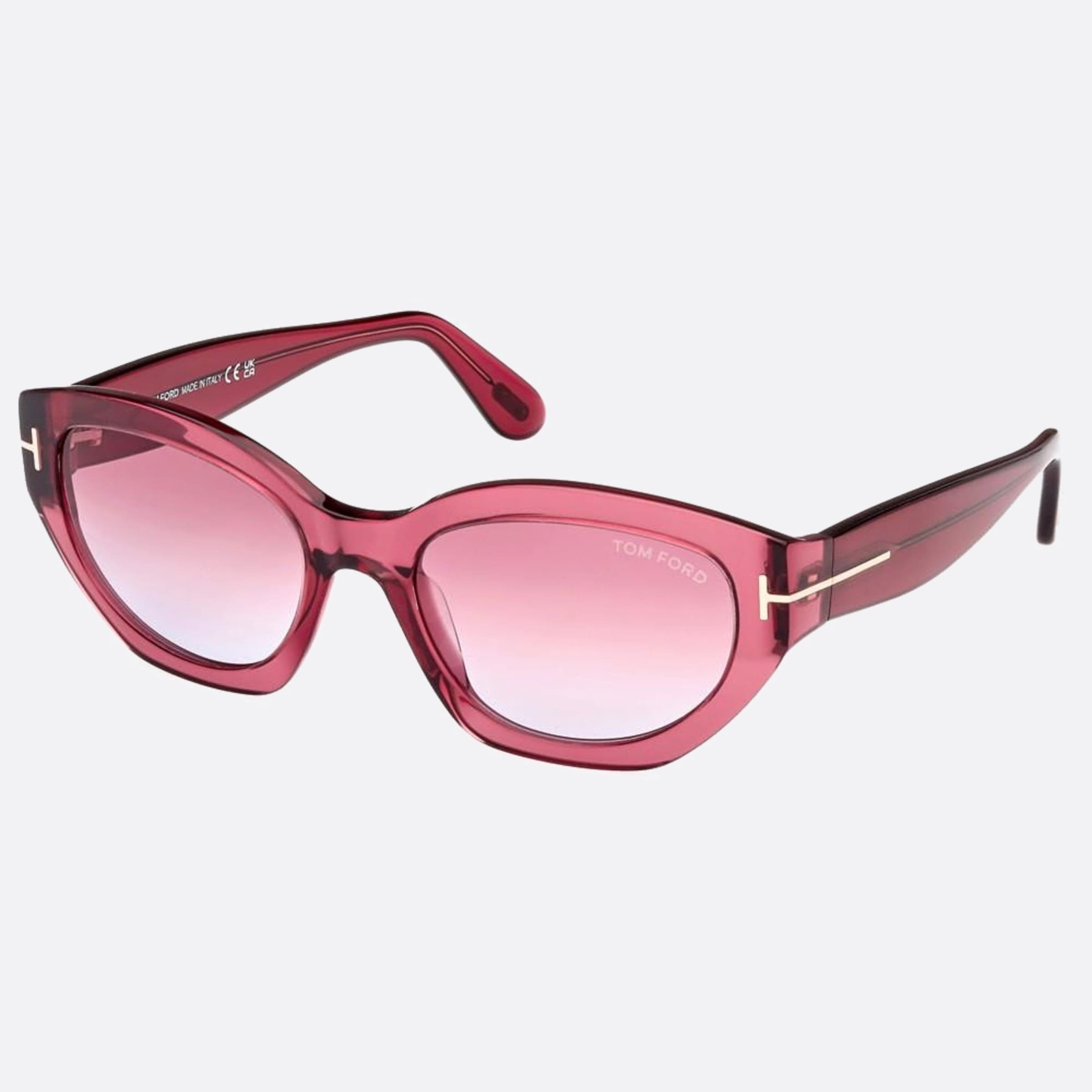 Tom 55mm Women's Ford Penny 66y Red Geometric Sunglasses - Side View