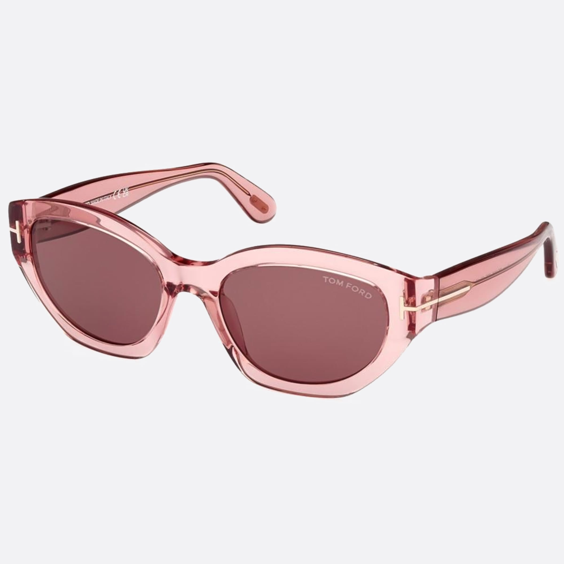Tom 55mm Ford Penny 72e Pink Geometric Women Sunglasses - Side View