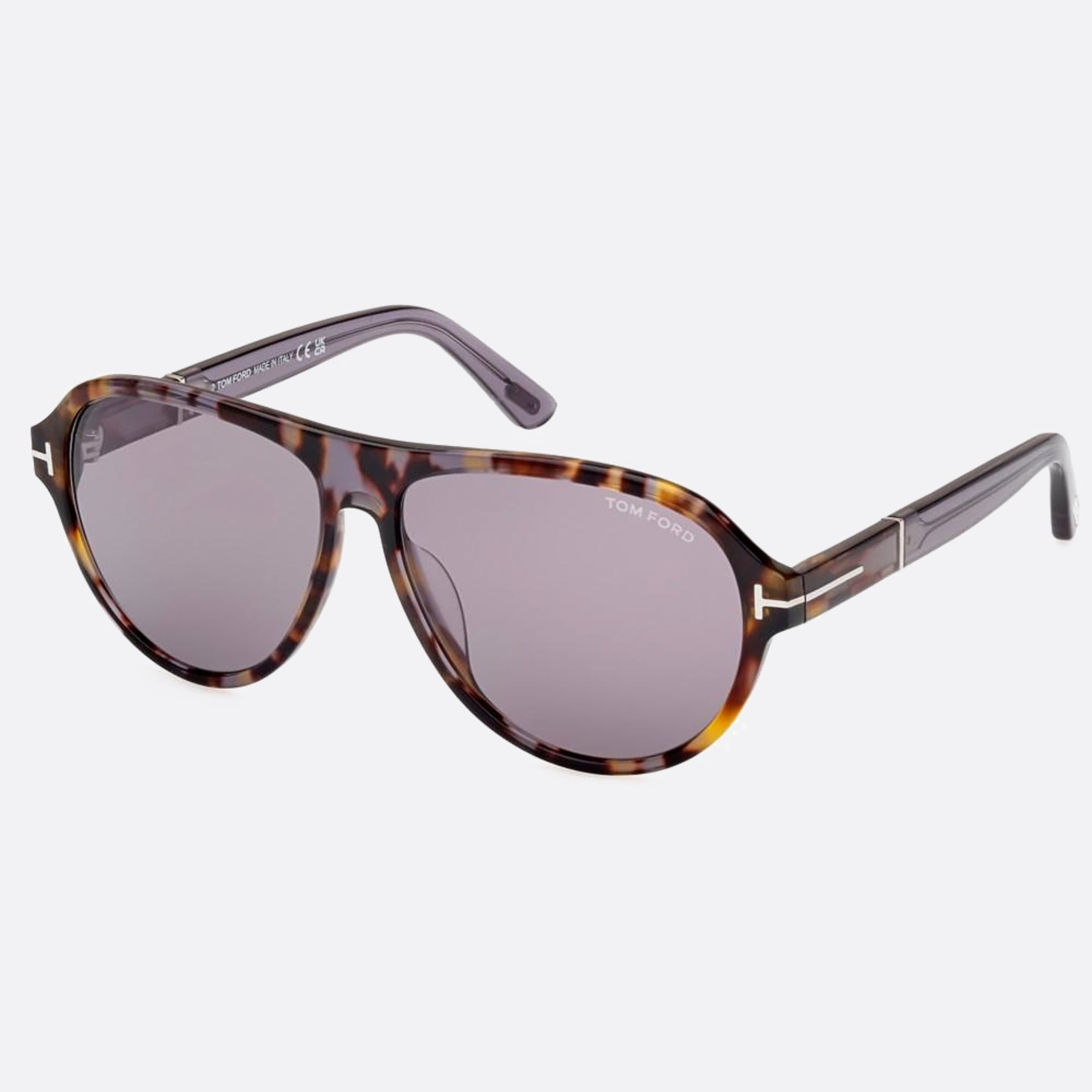 Tom 59mm Ford Quincy 55c Havana Pilot Men Sunglasses - Side View