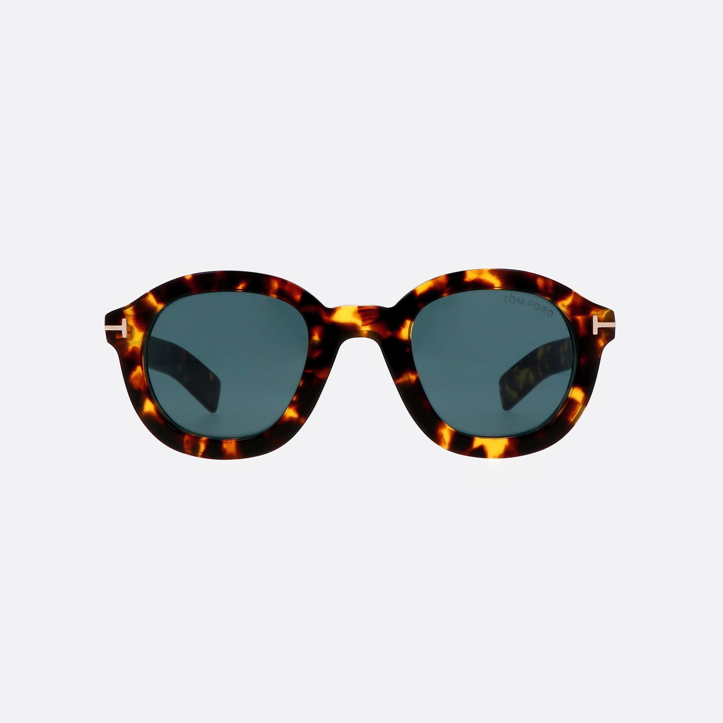 Tom 46mm Ford Raffa Ft1100 52v Havana Geometric Men Sunglasses - Side View