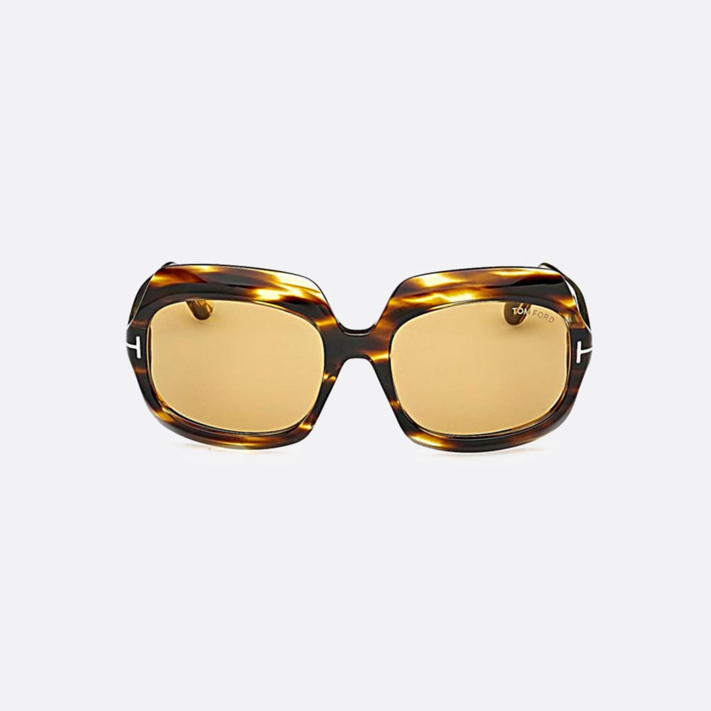 Tom 60mm Ford Ren Ft1155 52e Havana Squared Women Sunglasses - Main View