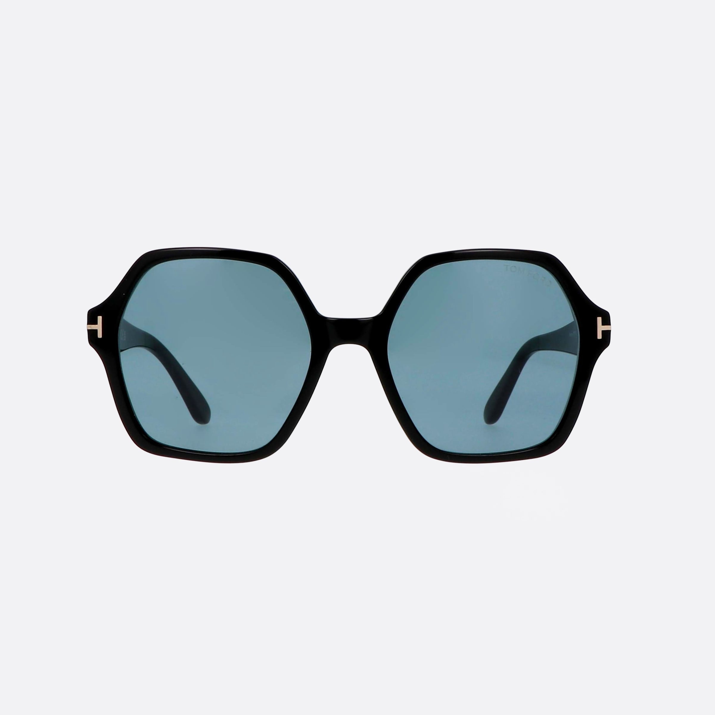 Tom 56mm Ford Romy Ft1032 01a Black Square Unisex Sunglasses - Side View
