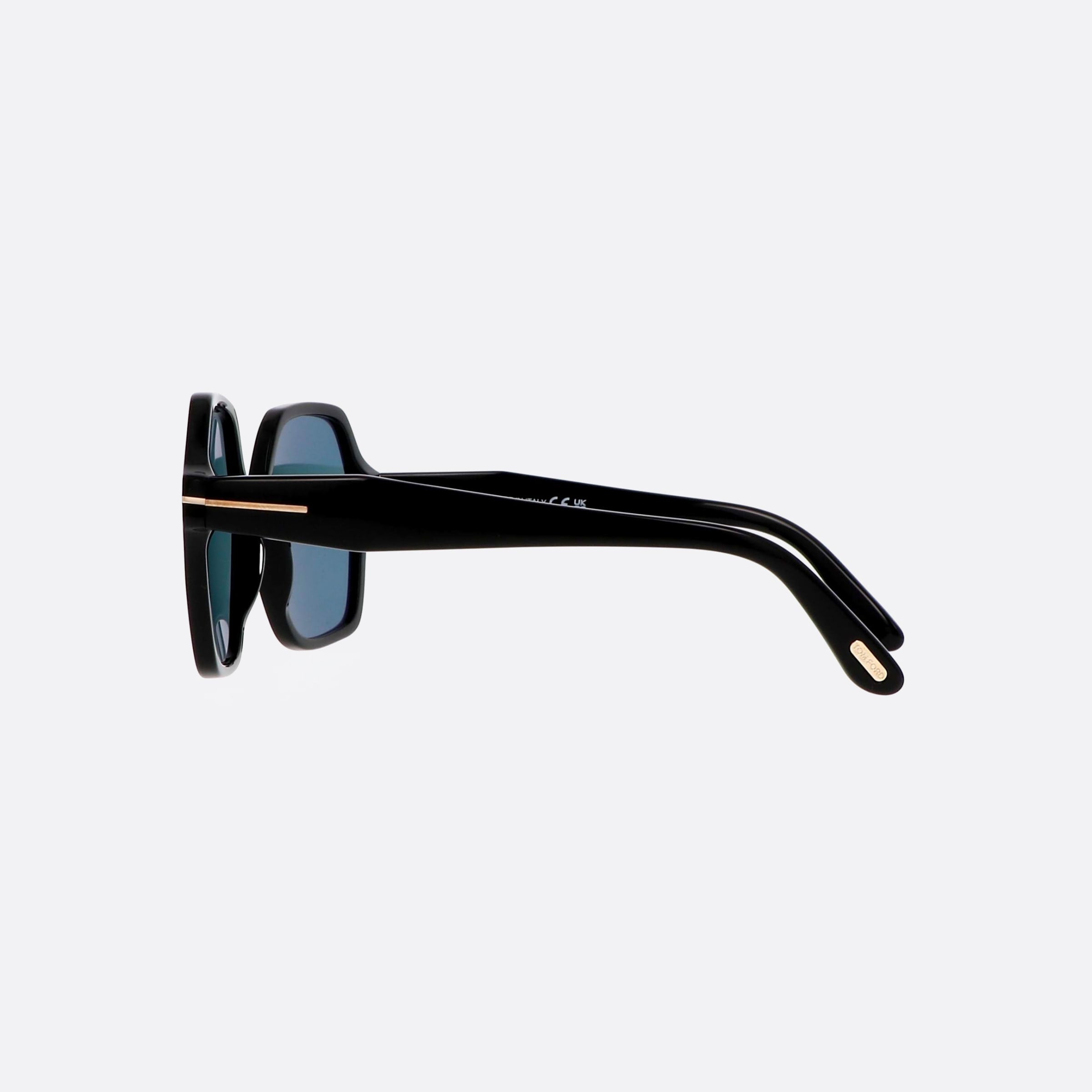Tom 56mm Ford Romy Ft1032 01a Black Square Unisex Sunglasses - Detail View