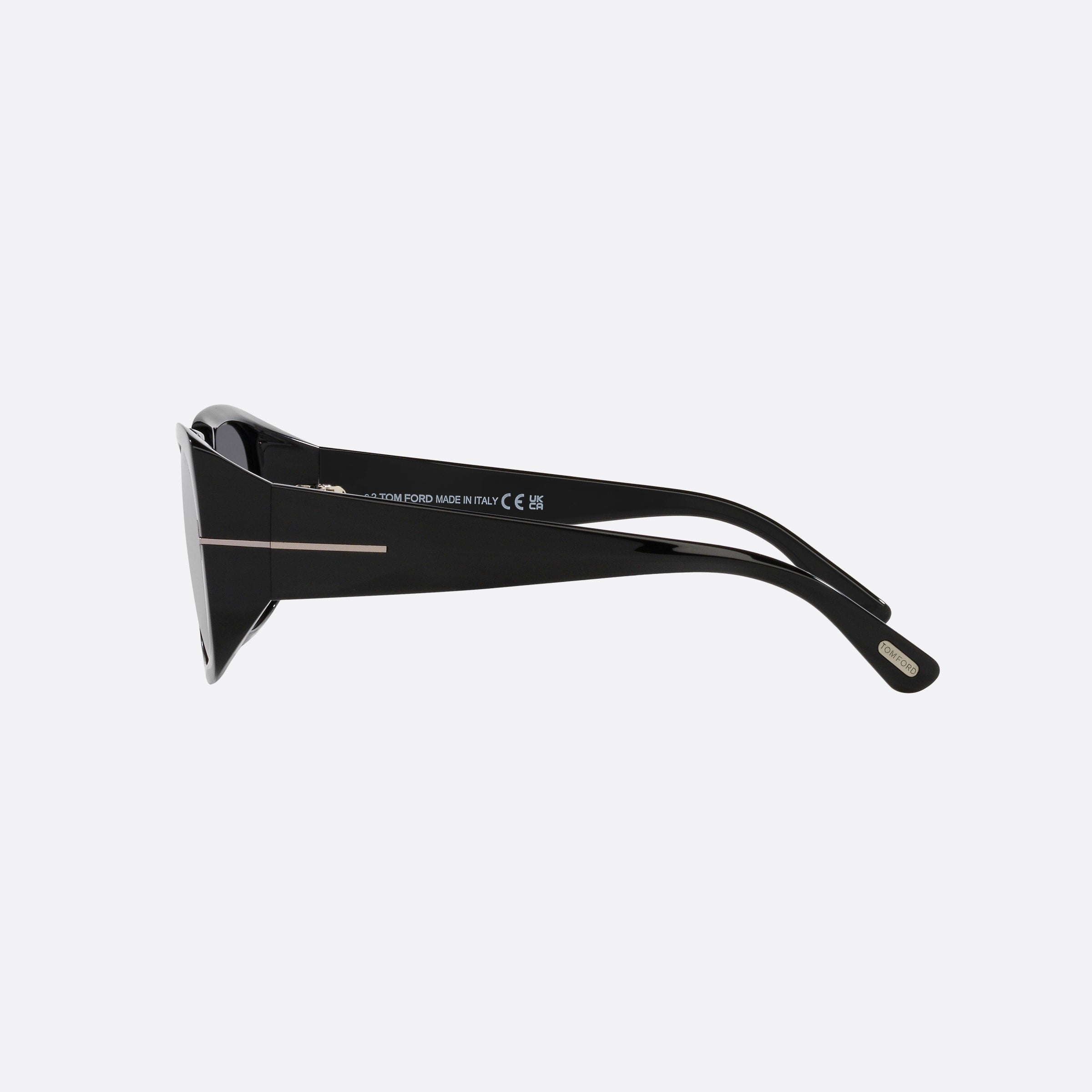 Tom 51mm Ford Ryder Black Square Women Sunglasses - Detail View