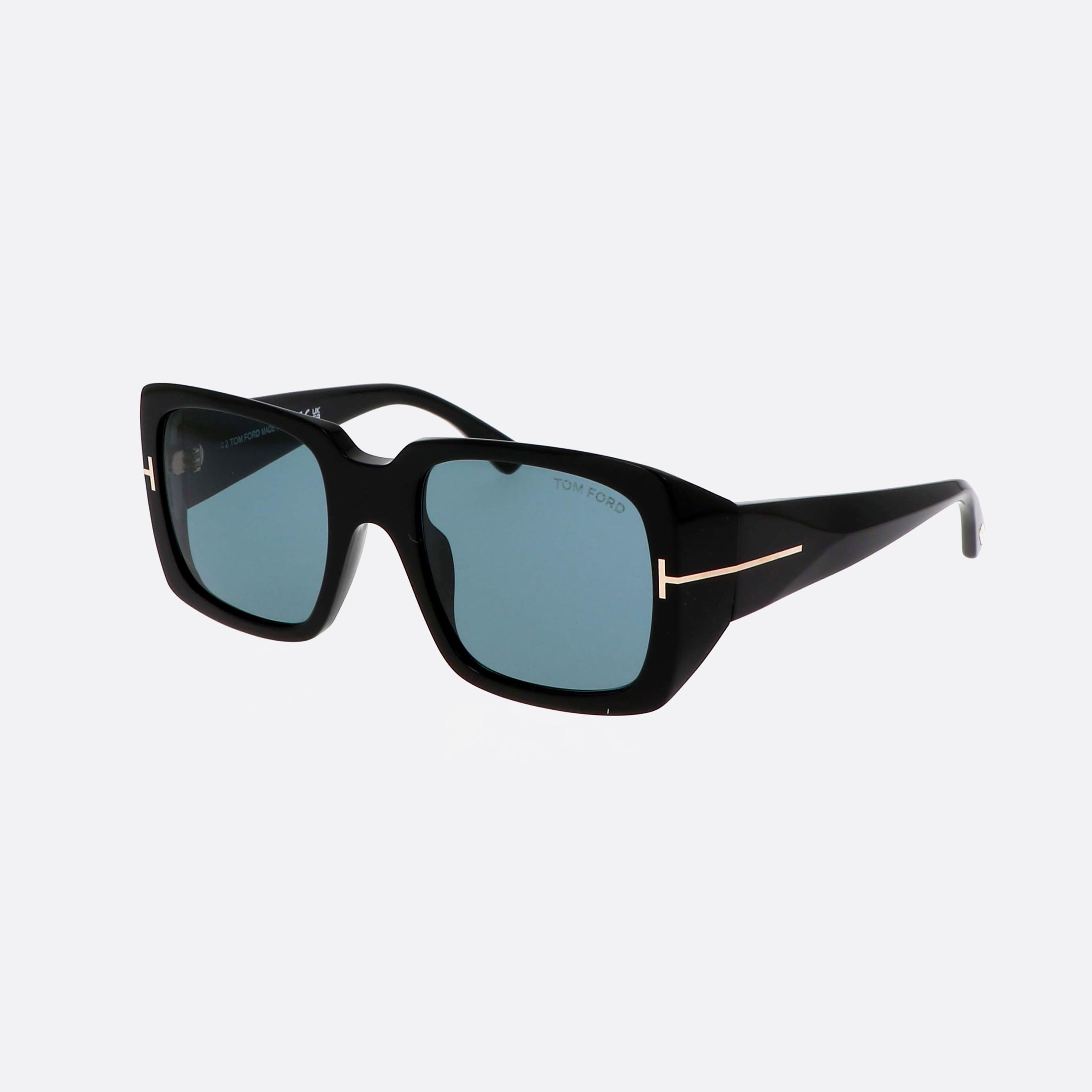 Tom 51mm Ford Ryder Ft1035 01v Black Square Unisex Sunglasses - Main View