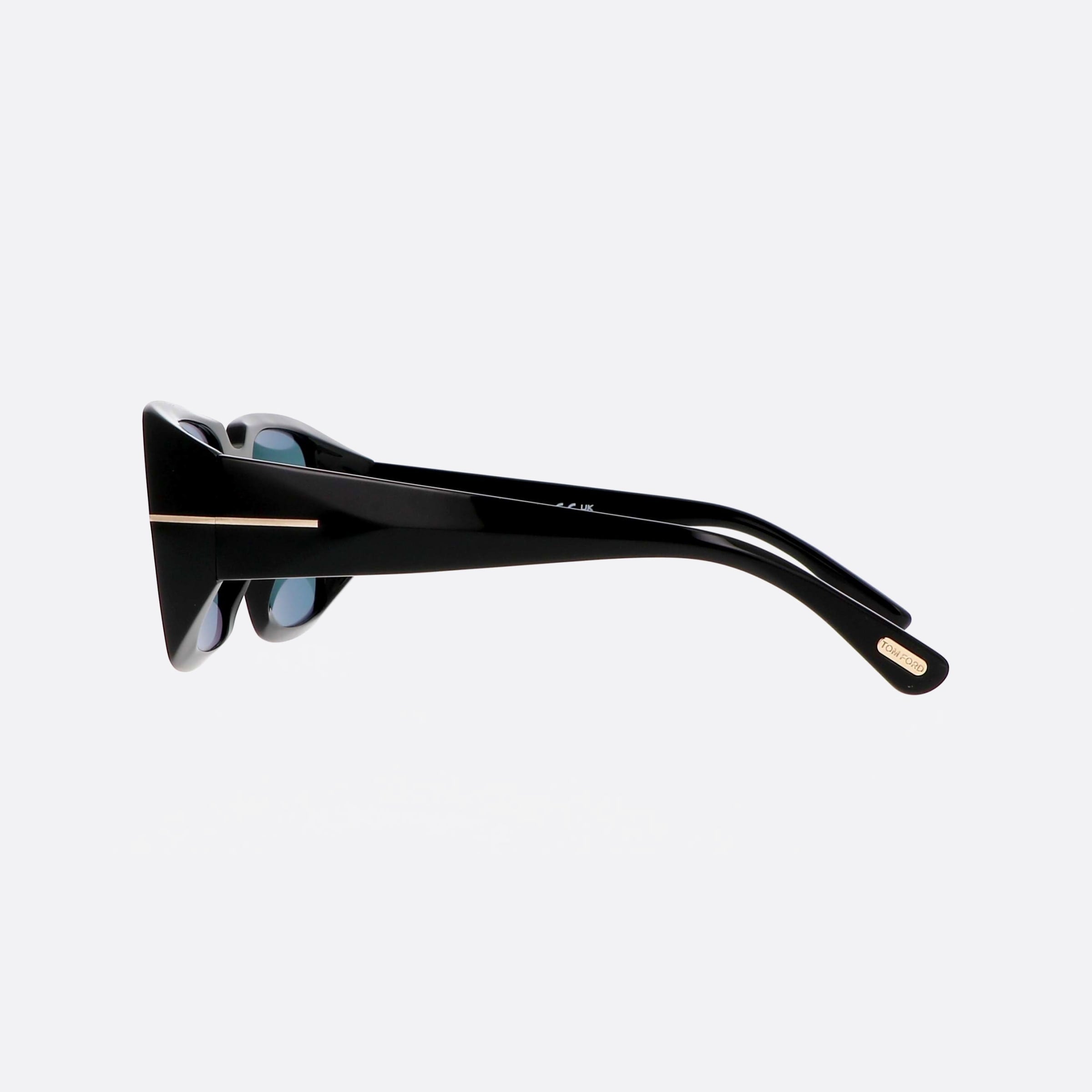 Tom 51mm Ford Ryder Ft1035 01v Black Square Unisex Sunglasses - Detail View