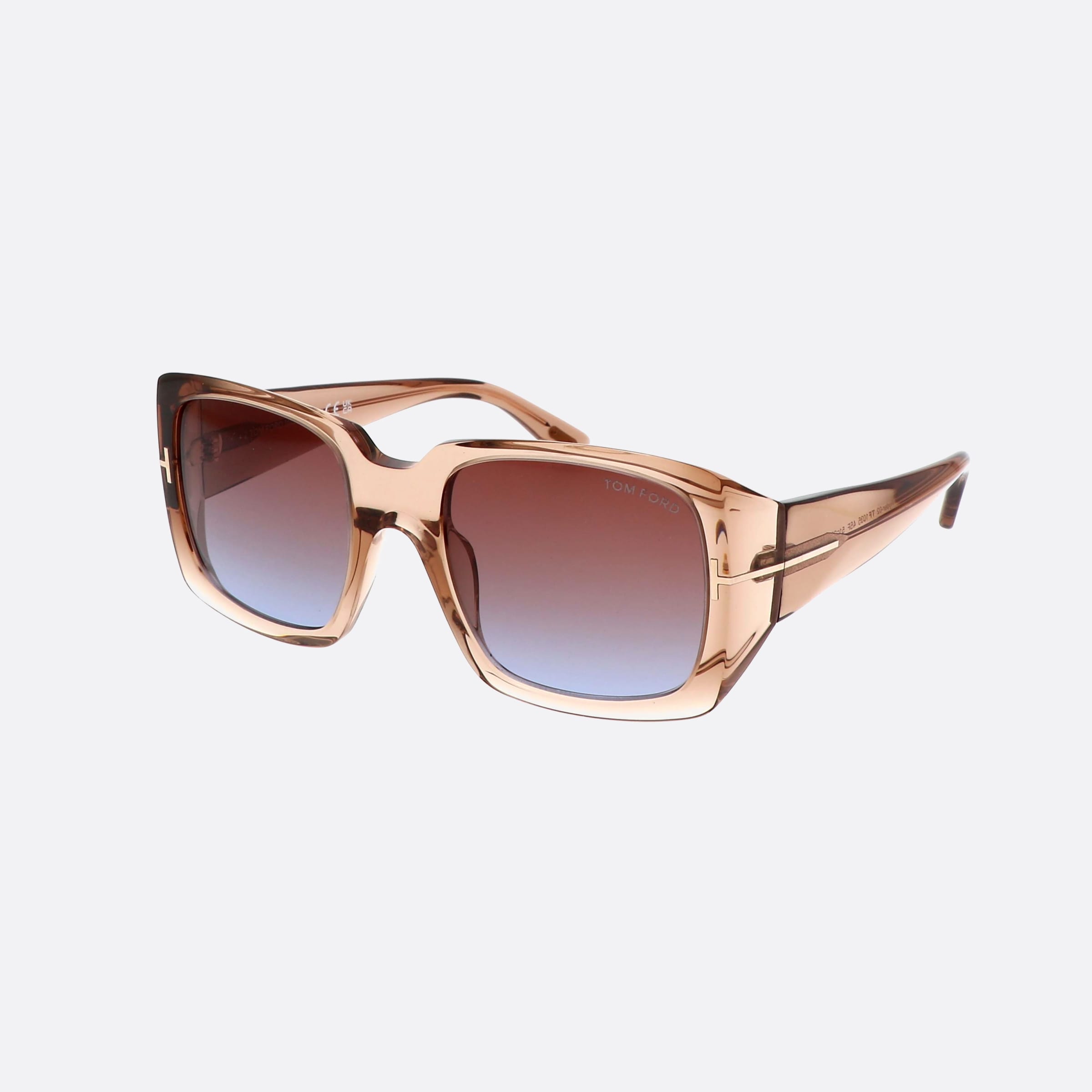 Tom 51mm Ford Ryder Ft1035 45f Clear Square Unisex Sunglasses - Main View