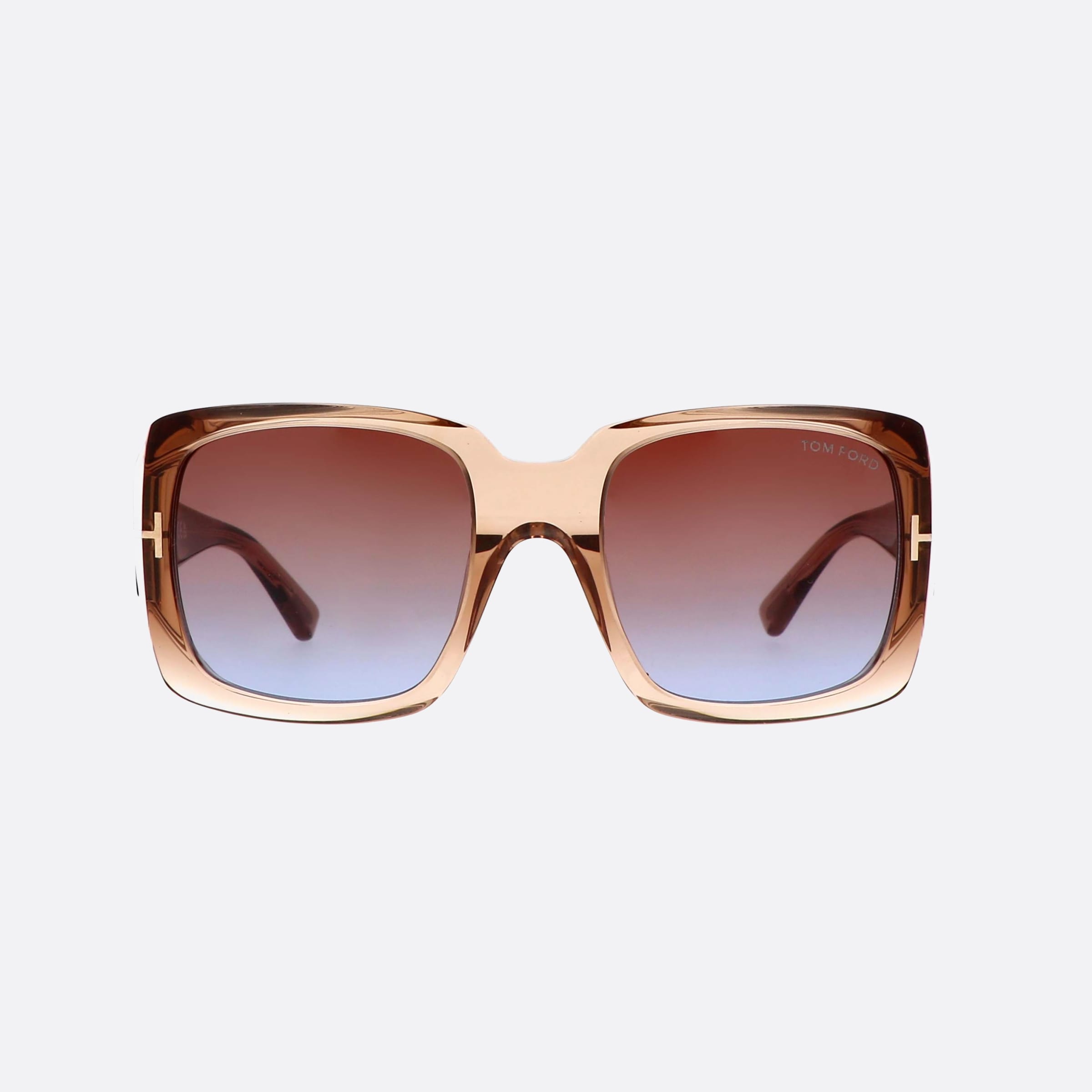 Tom 51mm Ford Ryder Ft1035 45f Clear Square Unisex Sunglasses - Side View