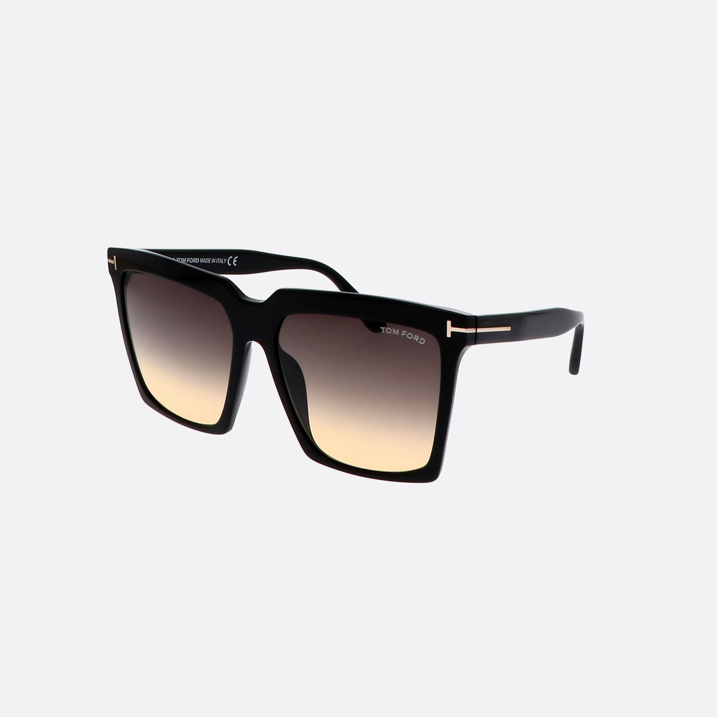 Tom 58mm Ford Sabrina 01b Black Geometric Women Sunglasses - Main View