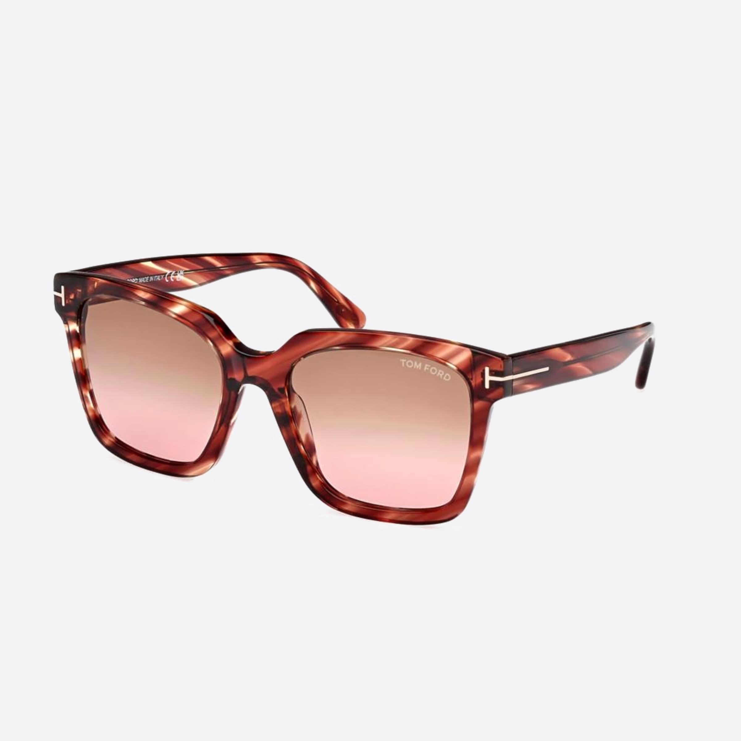 Tom 55mm Ford Selby 54f Havana Visor Unisex Sunglasses - Side View