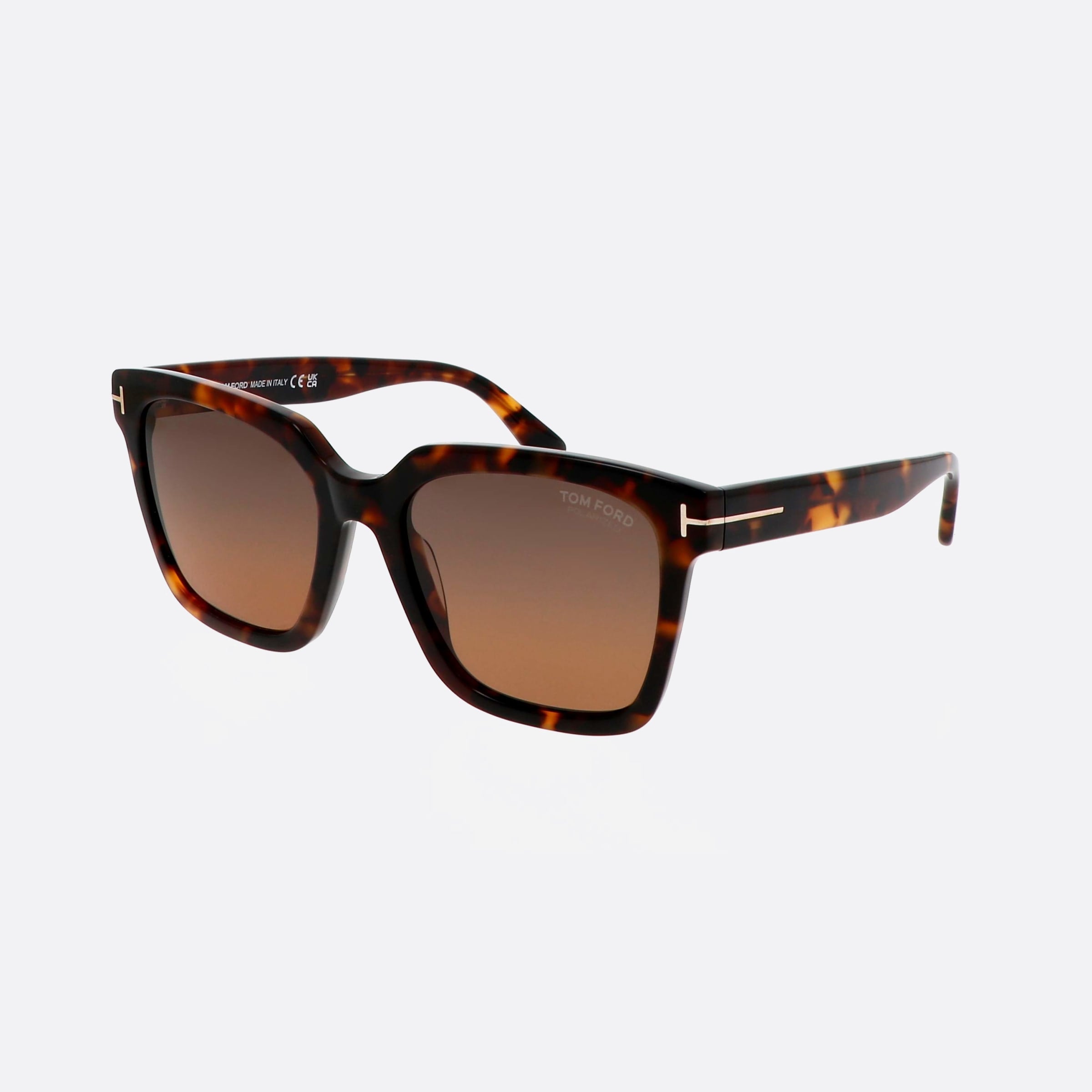 Tom 55mm Ford Selby Ft0952 52h Havana Visor Polarized Unisex Sunglasses - Main View