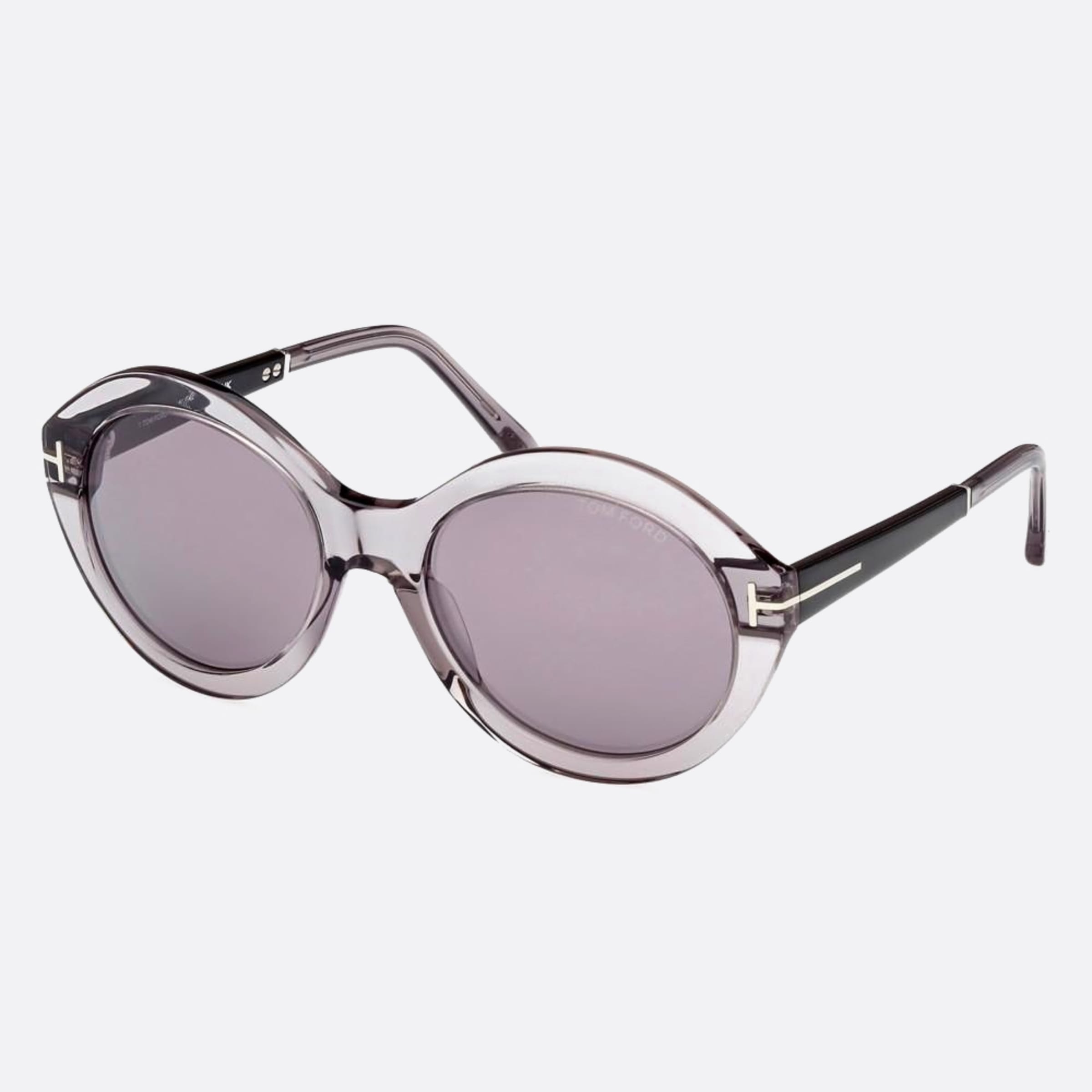 Tom 55mm Ford Seraphina 20c Grey Round Women Sunglasses - Side View