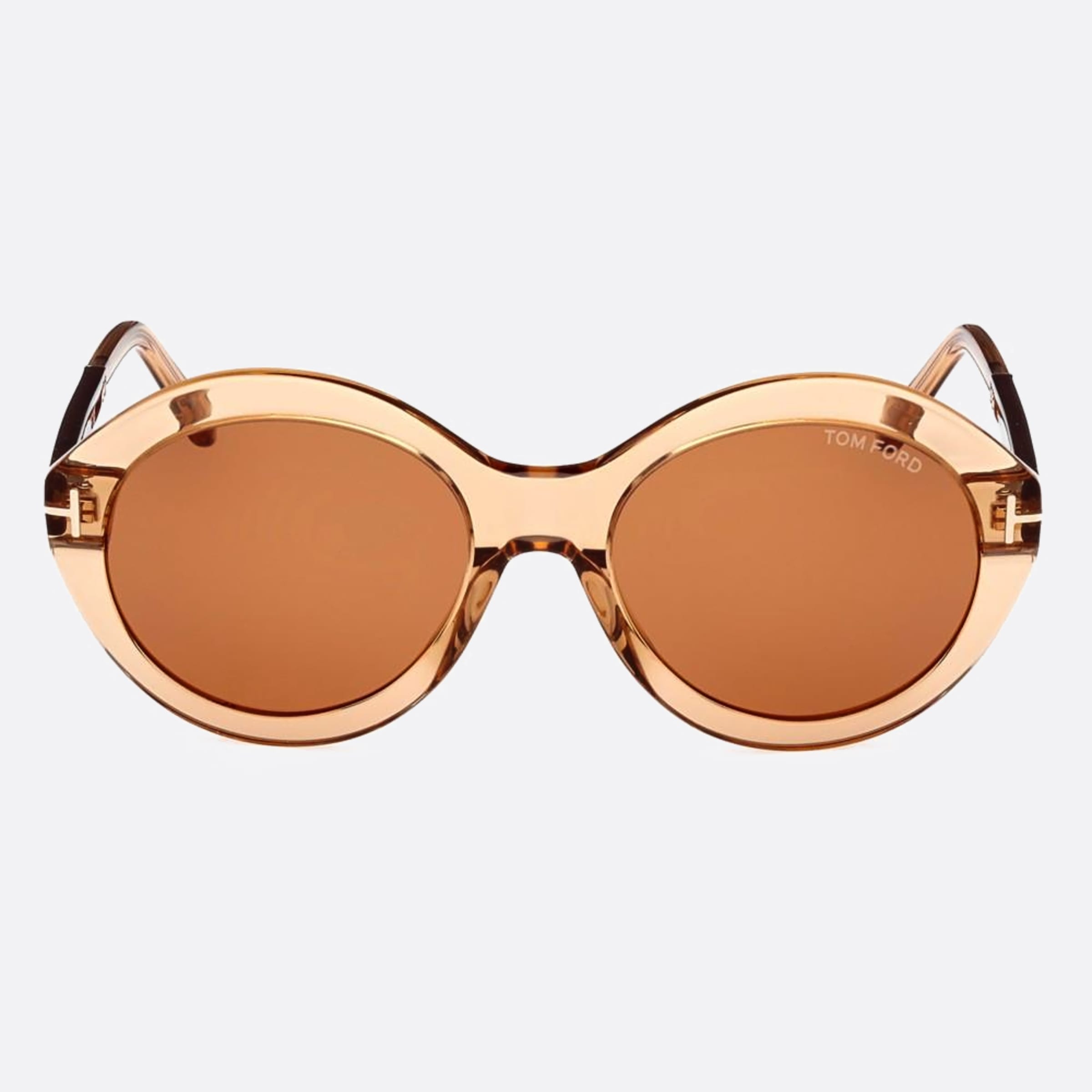 Tom 55mm Ford Seraphina 45e Brown Round Women Sunglasses - Main View