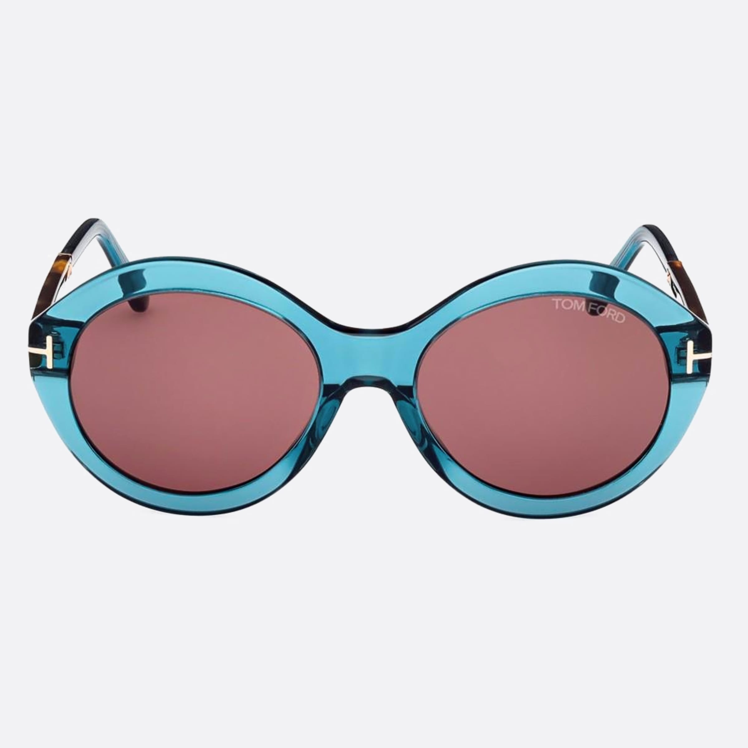 Tom 55mm Ford Seraphina 90e Blue Round Women Sunglasses - Main View