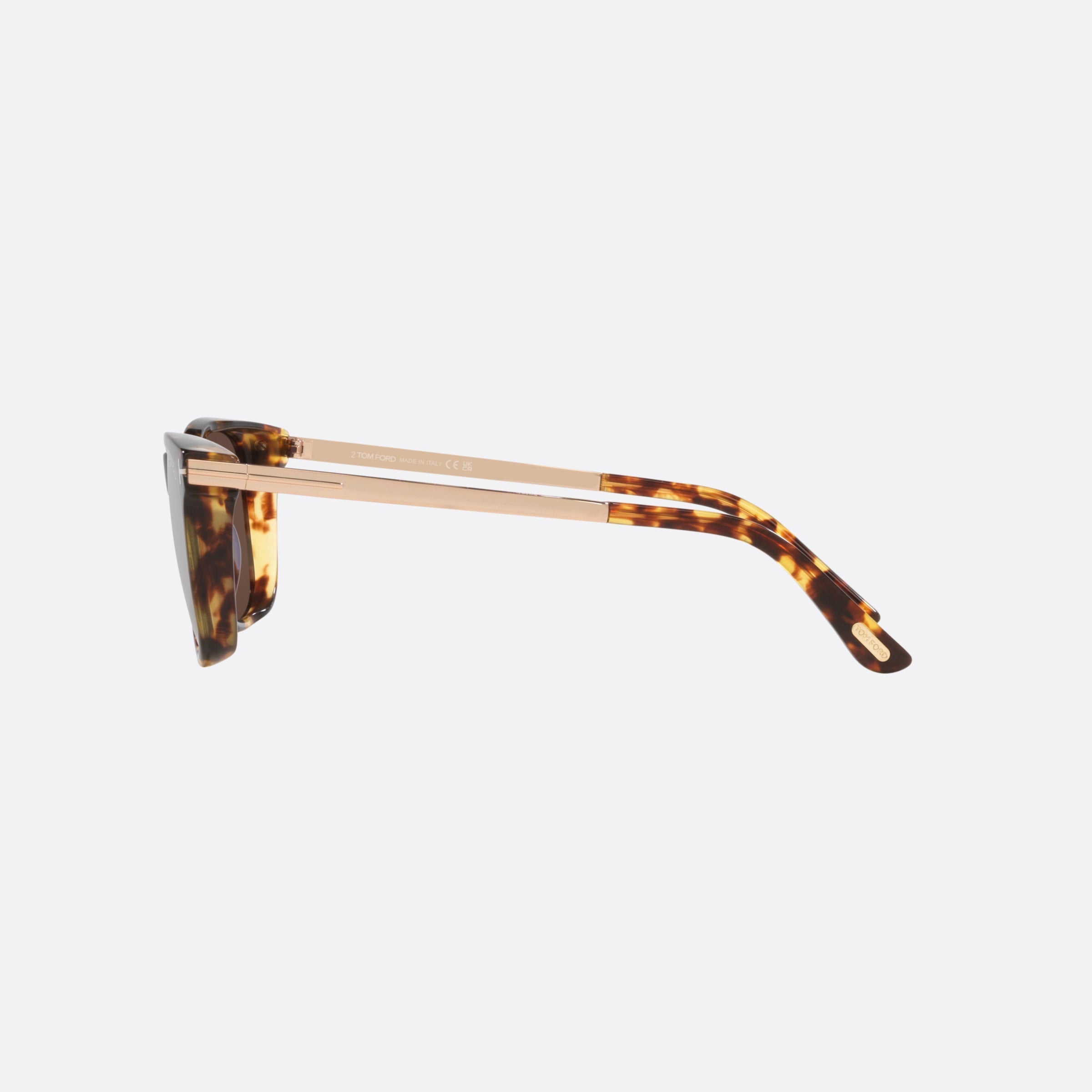 Tom 53mm Ford Sinatra 52e Havana Square Men Sunglasses - Detail View