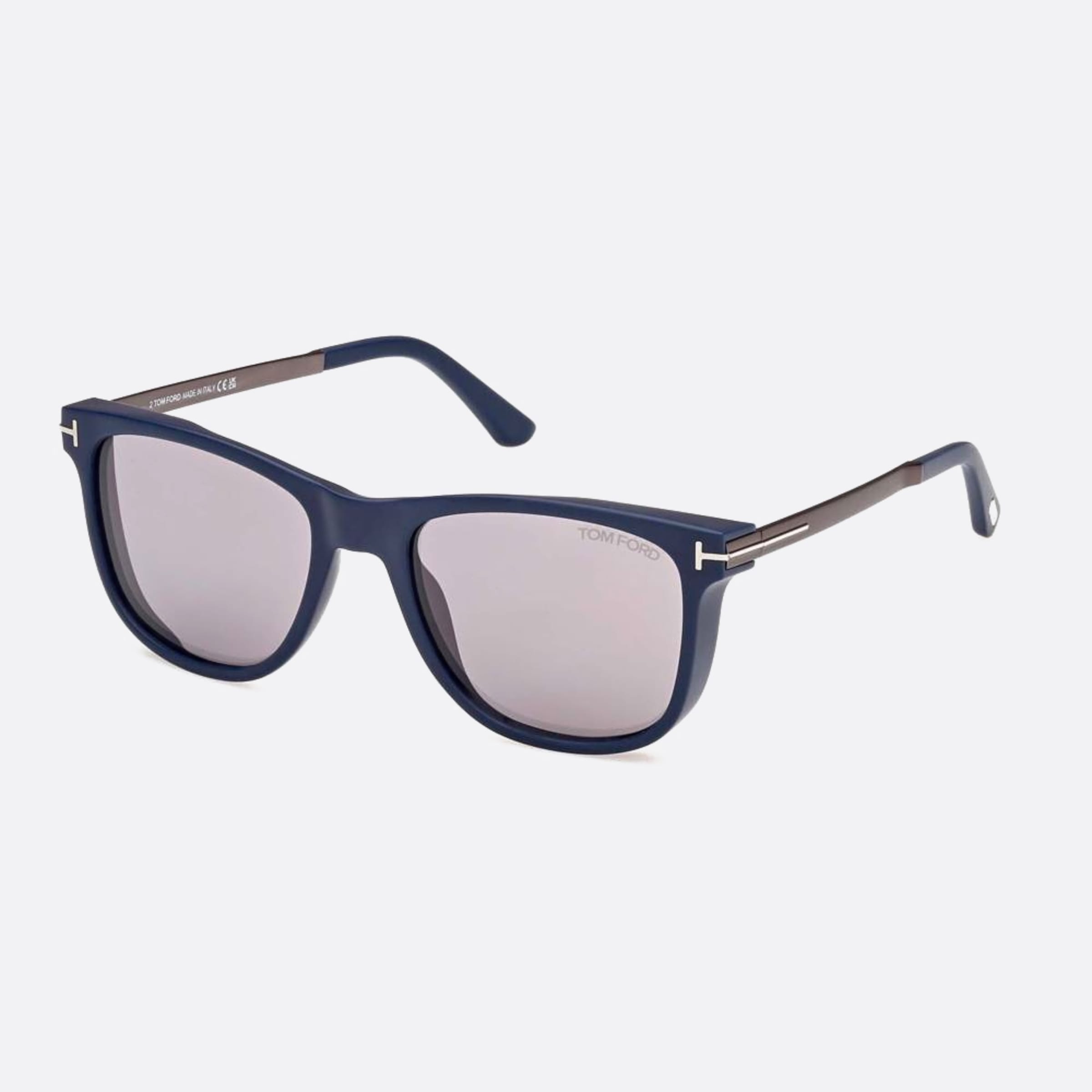 Tom 53mm Ford Sinatra 91c Blue Geometric Men Sunglasses - Side View