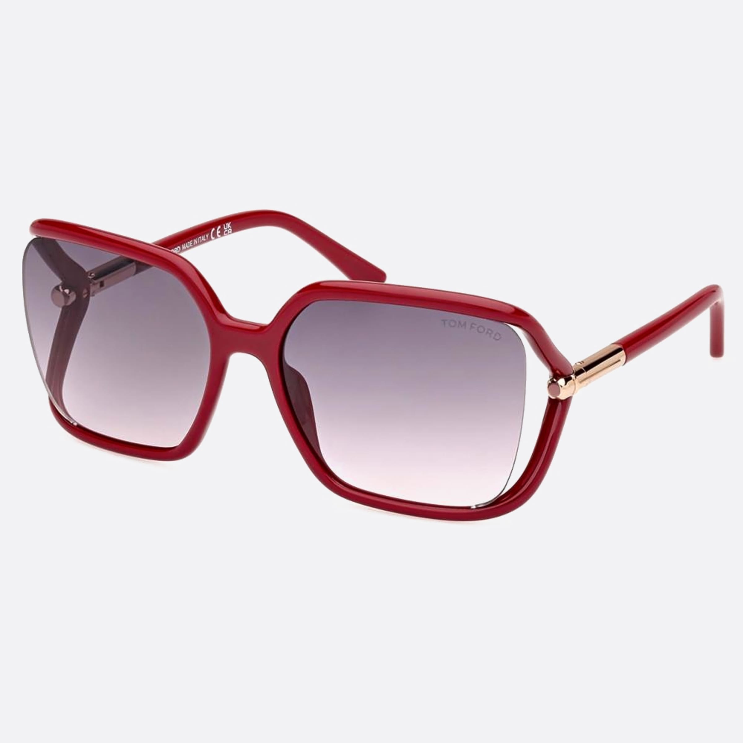 Tom 60mm Ford Solange 75b Violet Butterfly Women Sunglasses - Side View