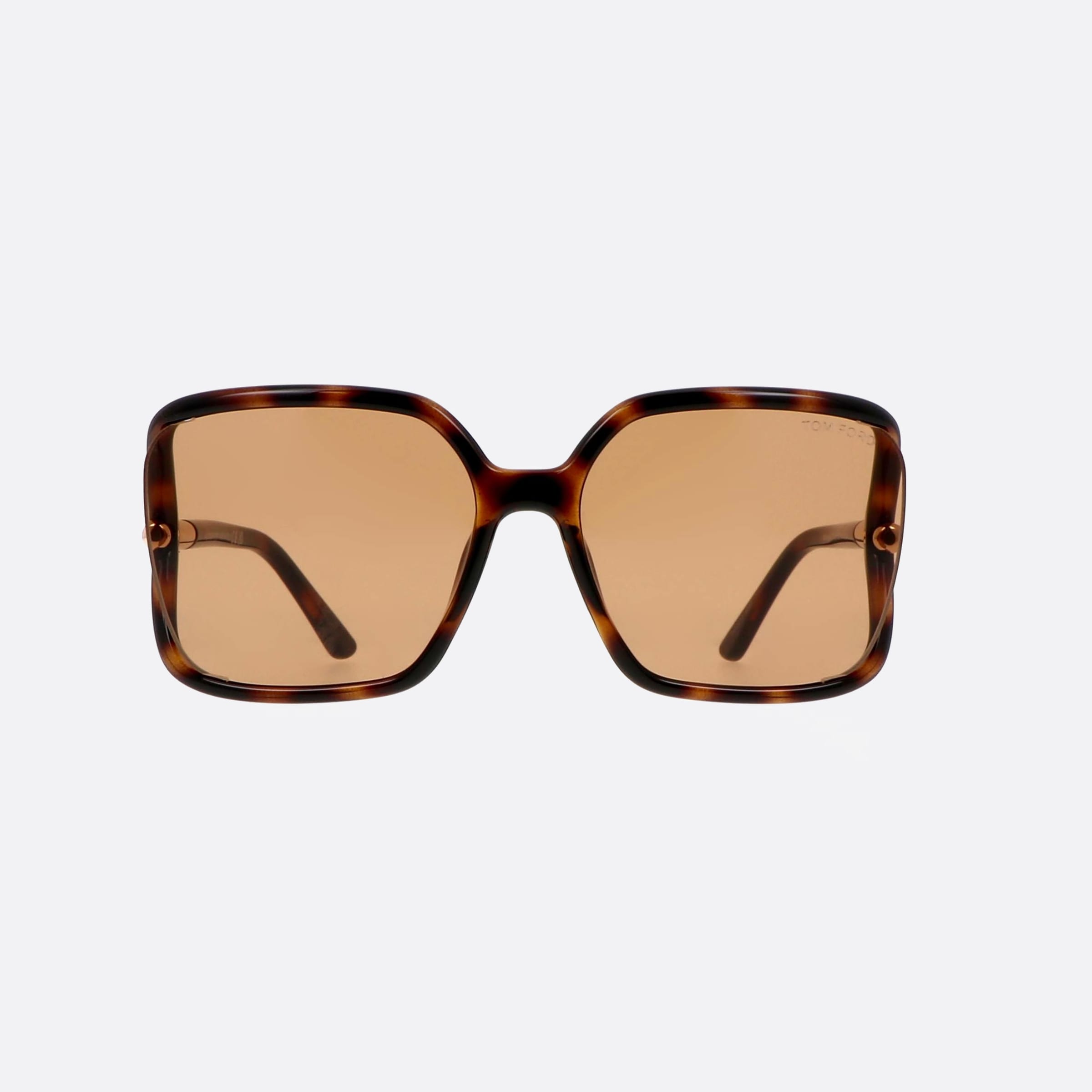 Tom 60mm Ford Solange 52e Havana Butterfly Women Sunglasses - Side View
