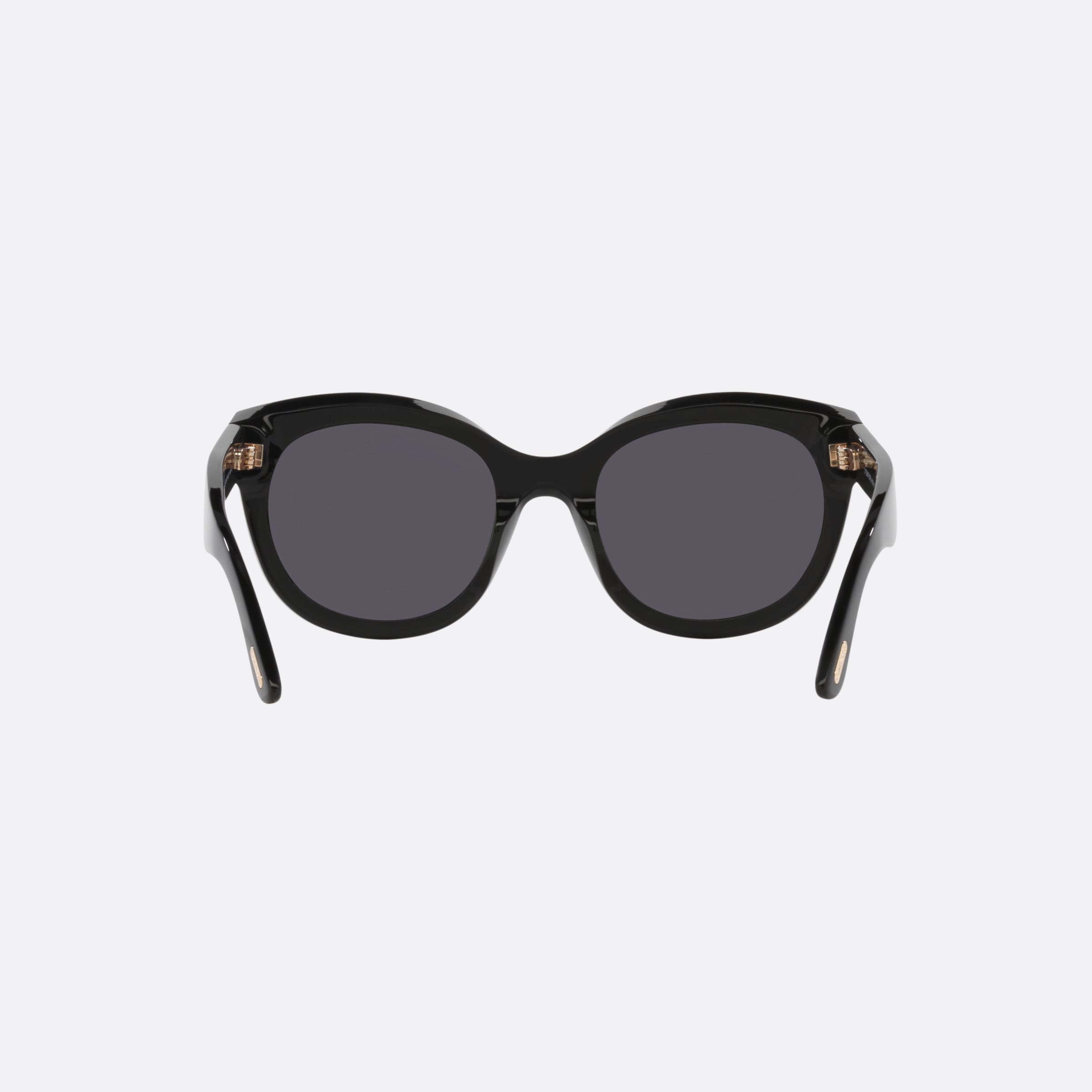 Tom 54mm Ford Tamara 01a Black Cat Eye Women Sunglasses - Side View