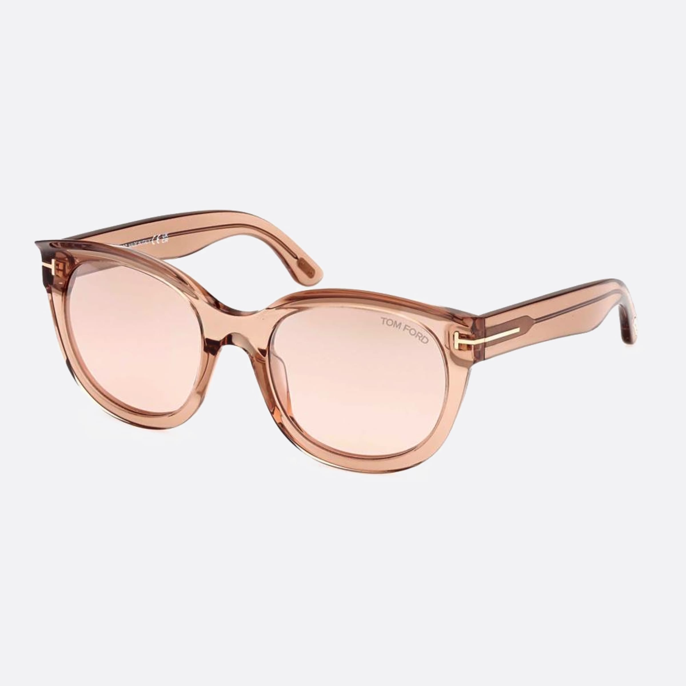 Tom 54mm Ford Tamara 45g Pink Cat Eye Women Sunglasses - Side View