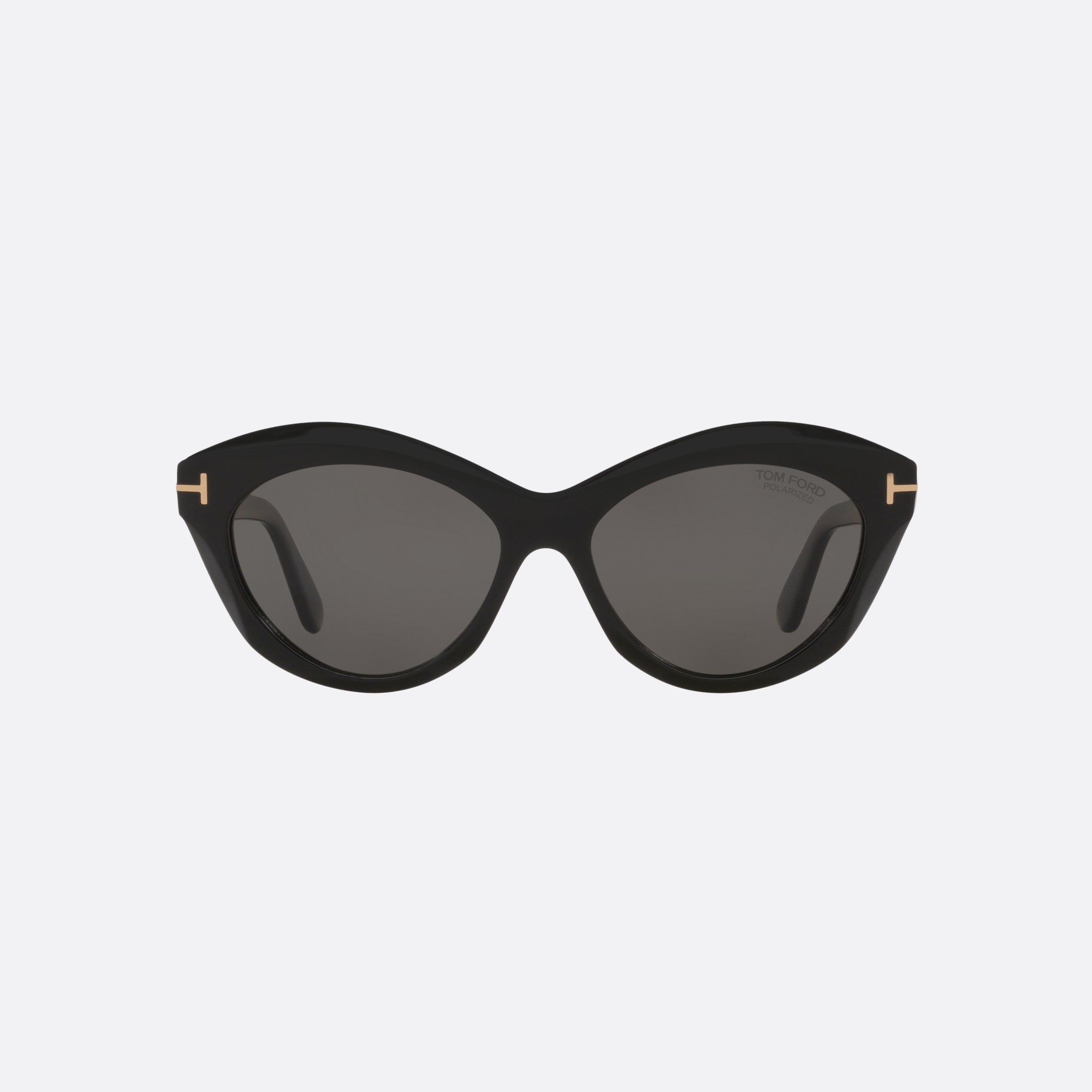 Tom 55mm Ford Toni Black Oval Polarized Women Sunglasses - Side View