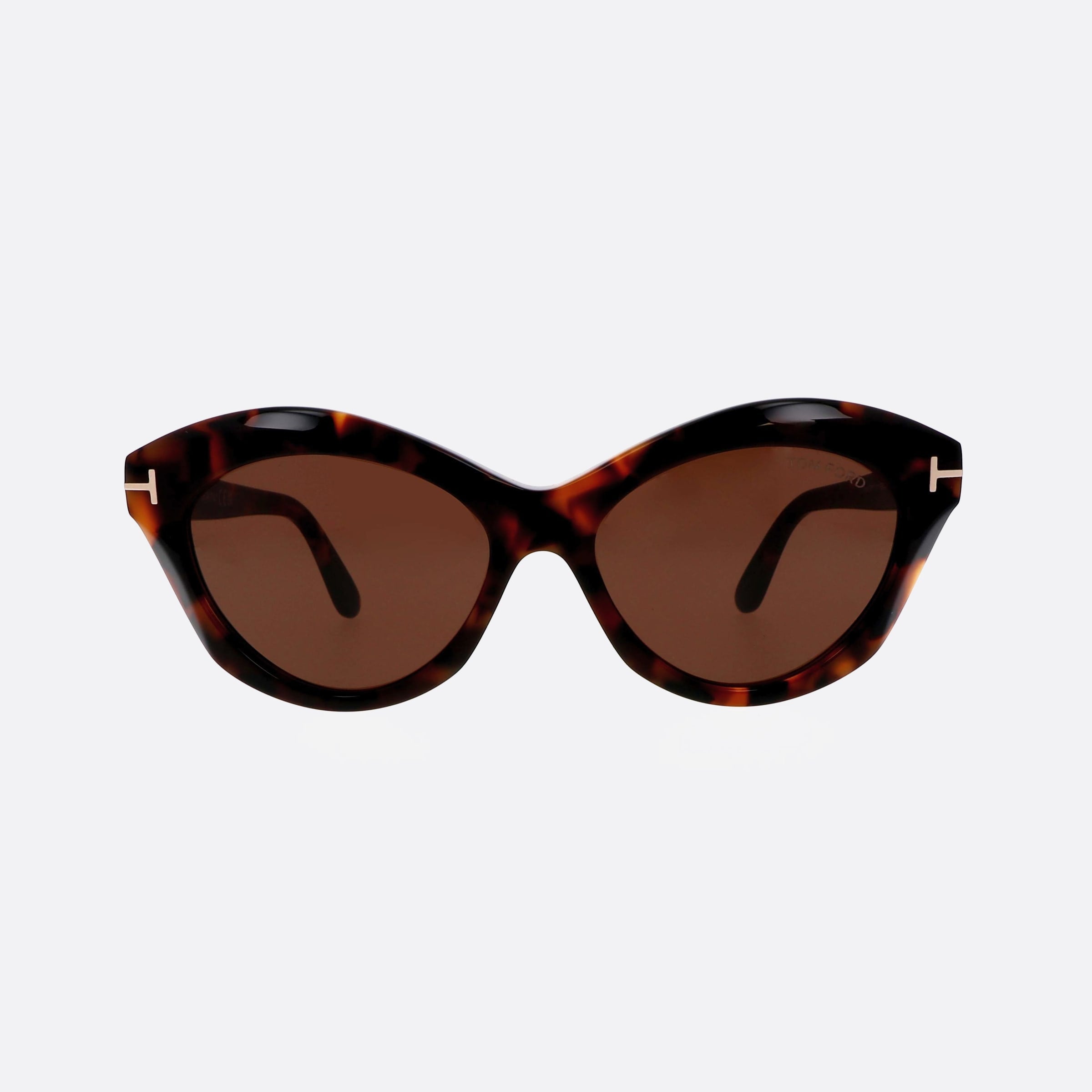 Tom 55mm Ford Toni Ft1111 52e Tortoise Butterfly Unisex Sunglasses - Side View