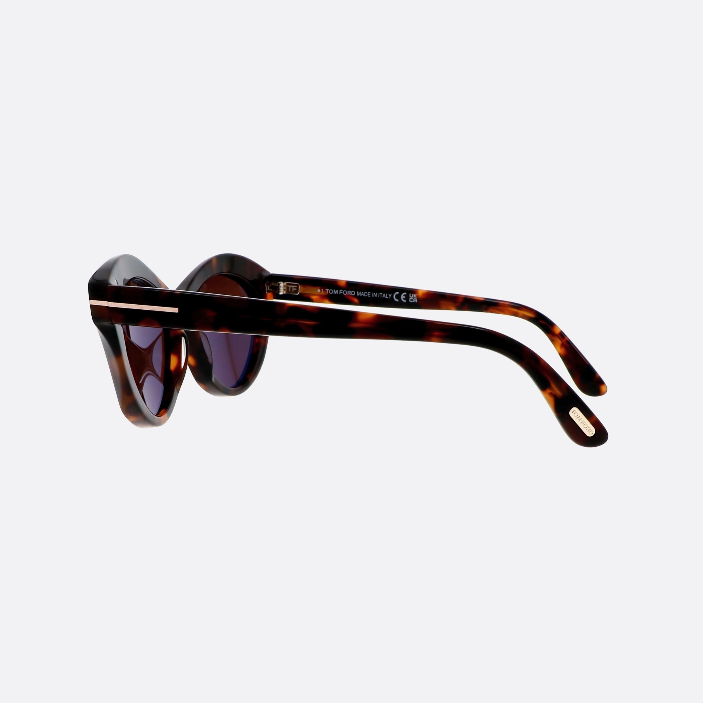 Tom 55mm Ford Toni Ft1111 52e Tortoise Butterfly Unisex Sunglasses - Detail View