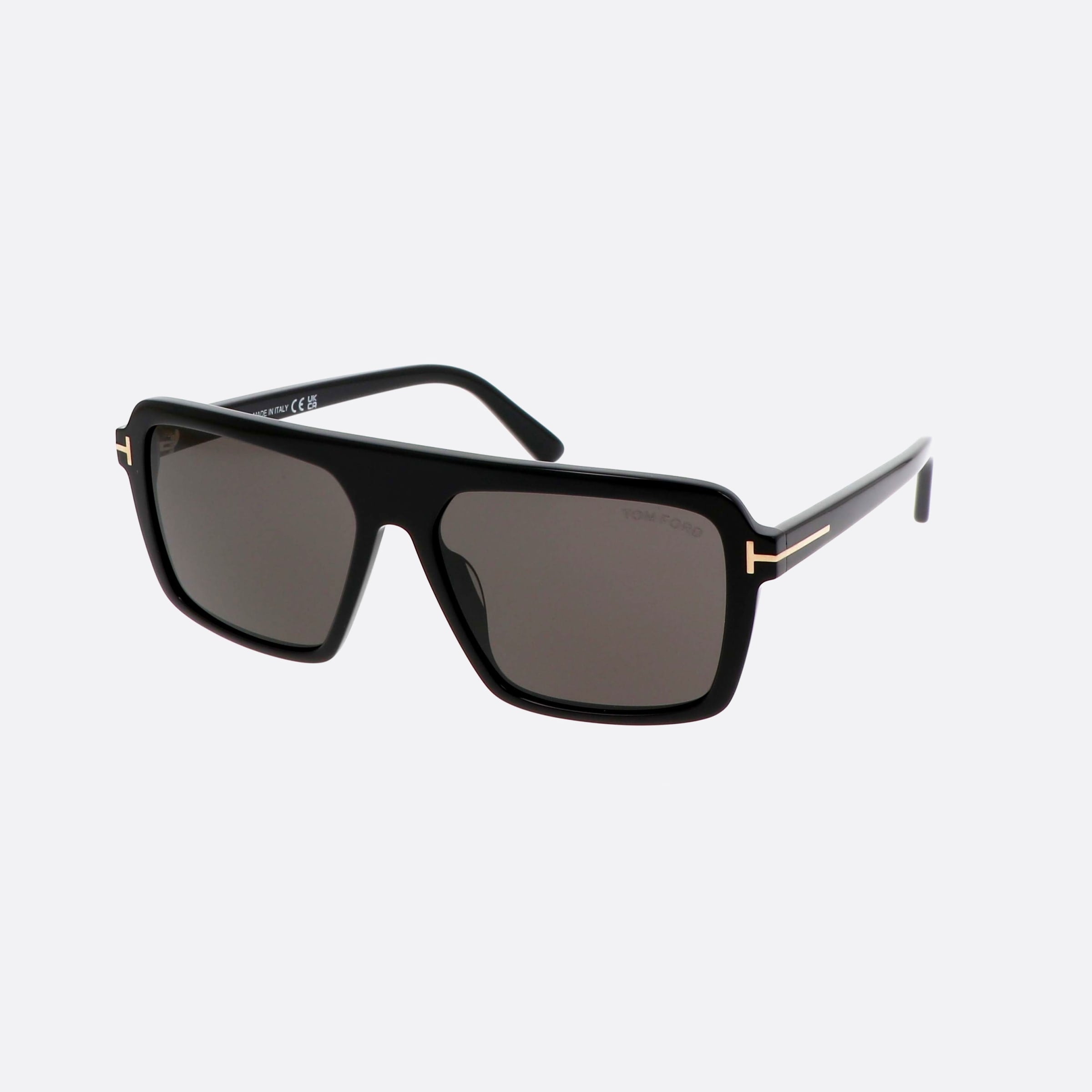 Tom 56mm Ford Vincent Ft1176 01a Black Pilot Unisex Sunglasses - Main View