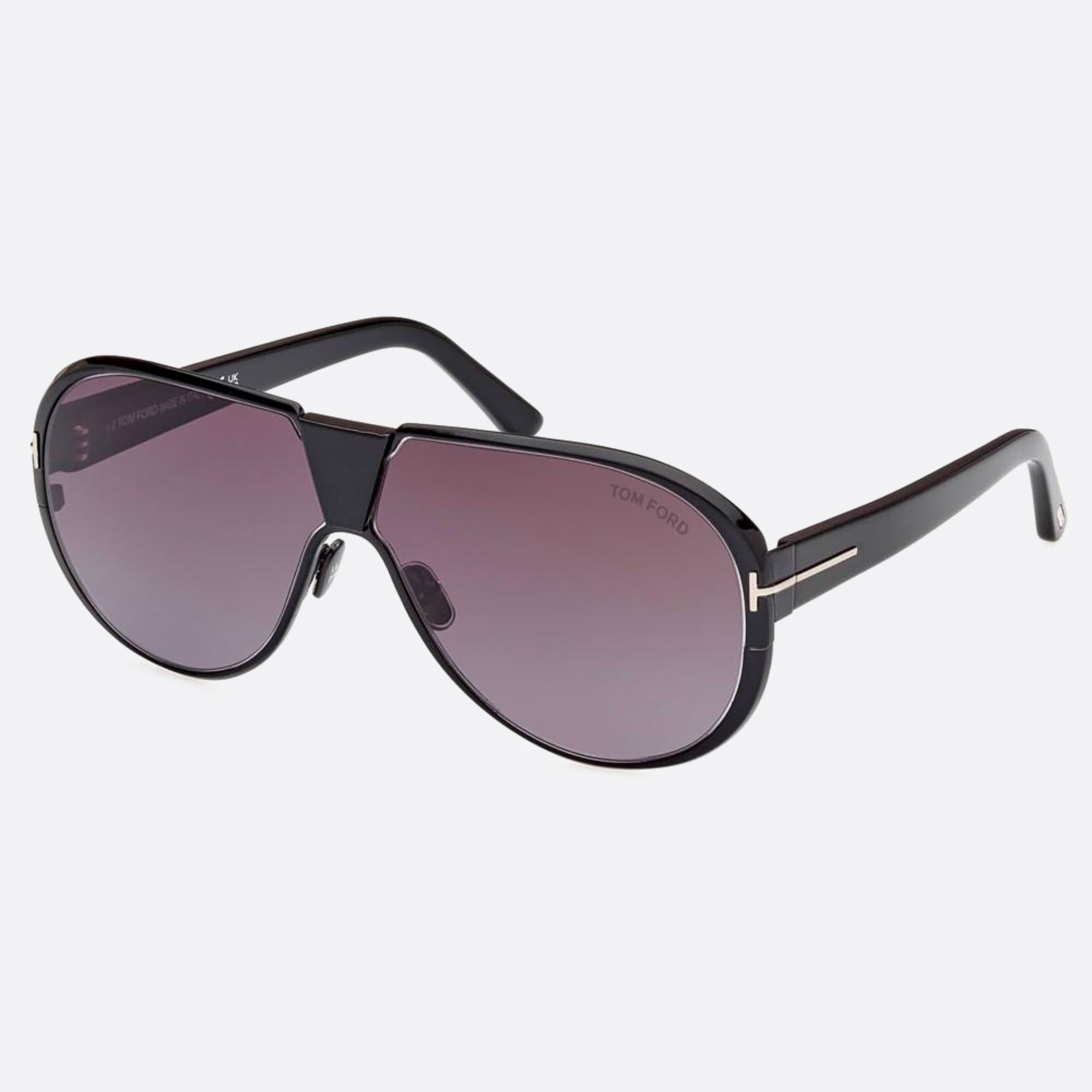 Tom 64mm Ford Vincenzo 01b Black Pilot Men Sunglasses - Side View