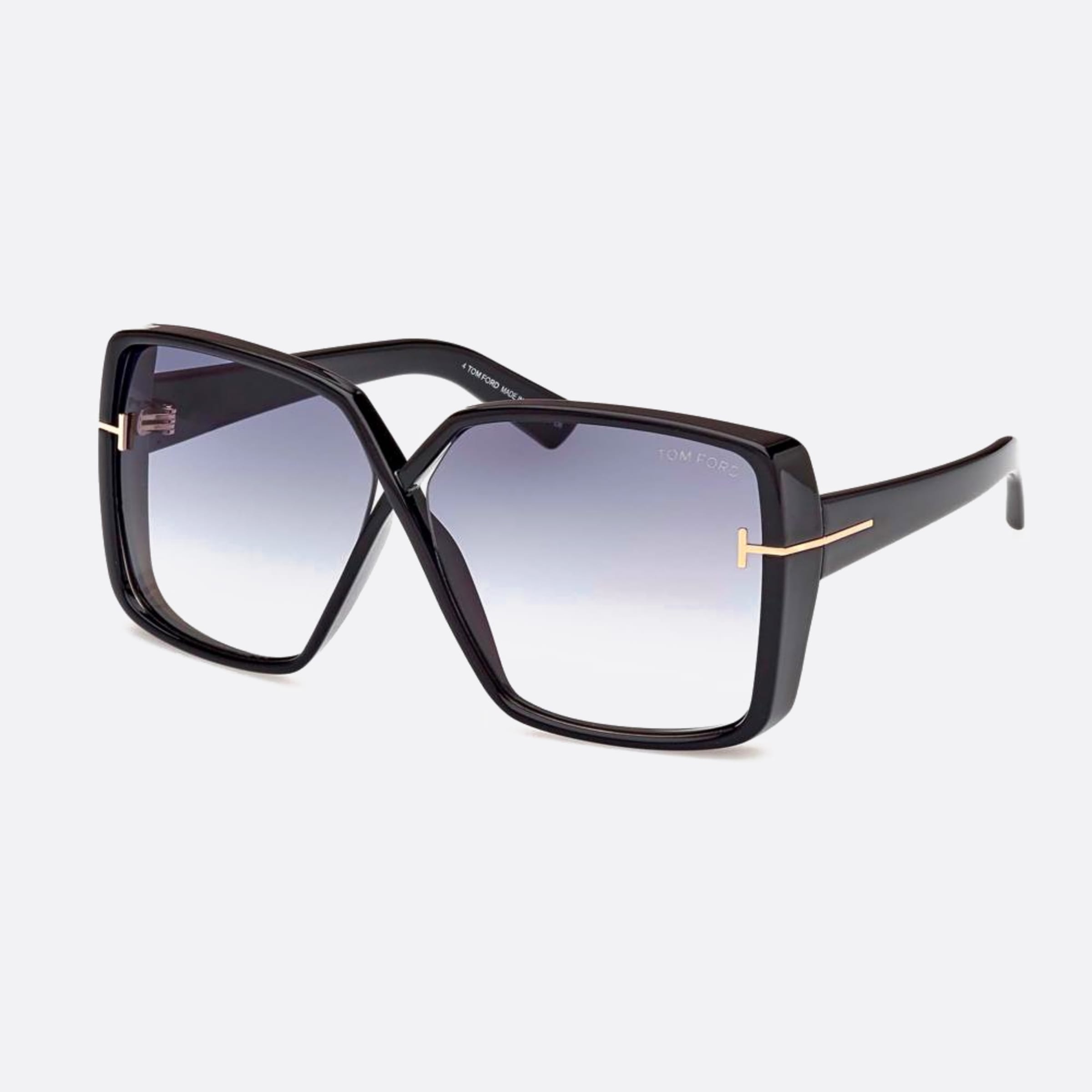 Tom 63mm Ford Yvonne 01b Black Butterfly Women Sunglasses - Side View