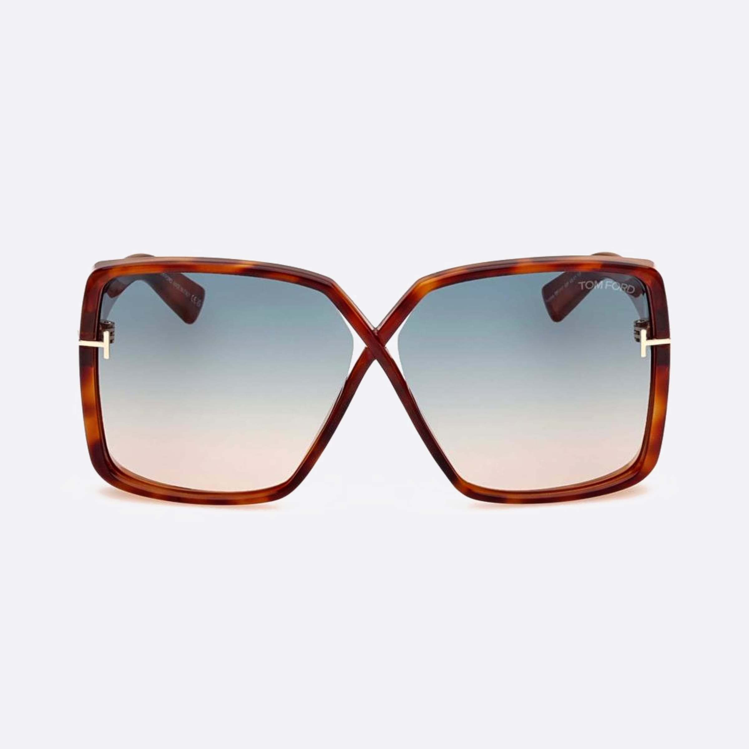Tom 63mm Ford Yvonne 53p Havana Butterfly Women Sunglasses - Main View