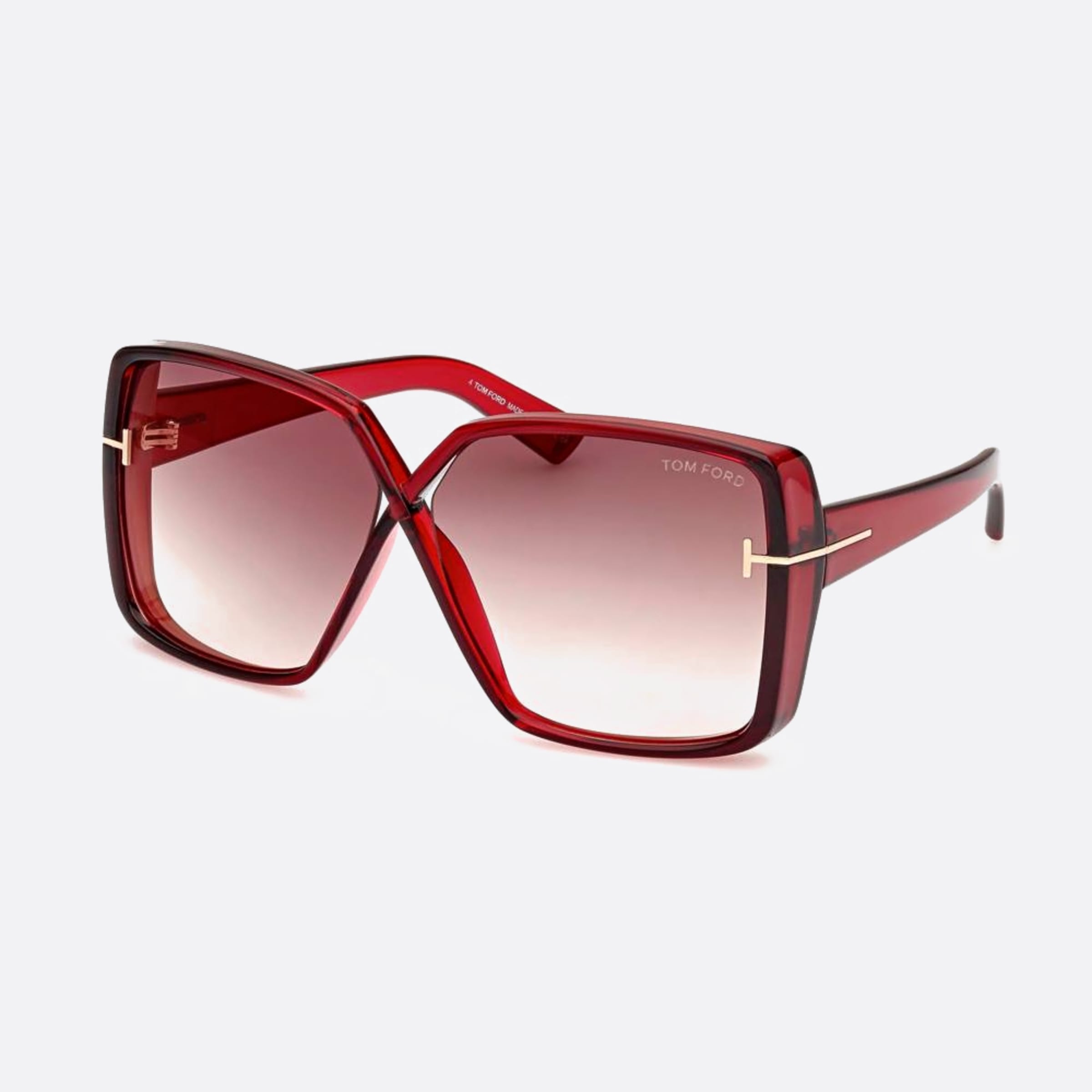 Tom 63mm Ford Yvonne 66g Red Butterfly Women Sunglasses - Side View