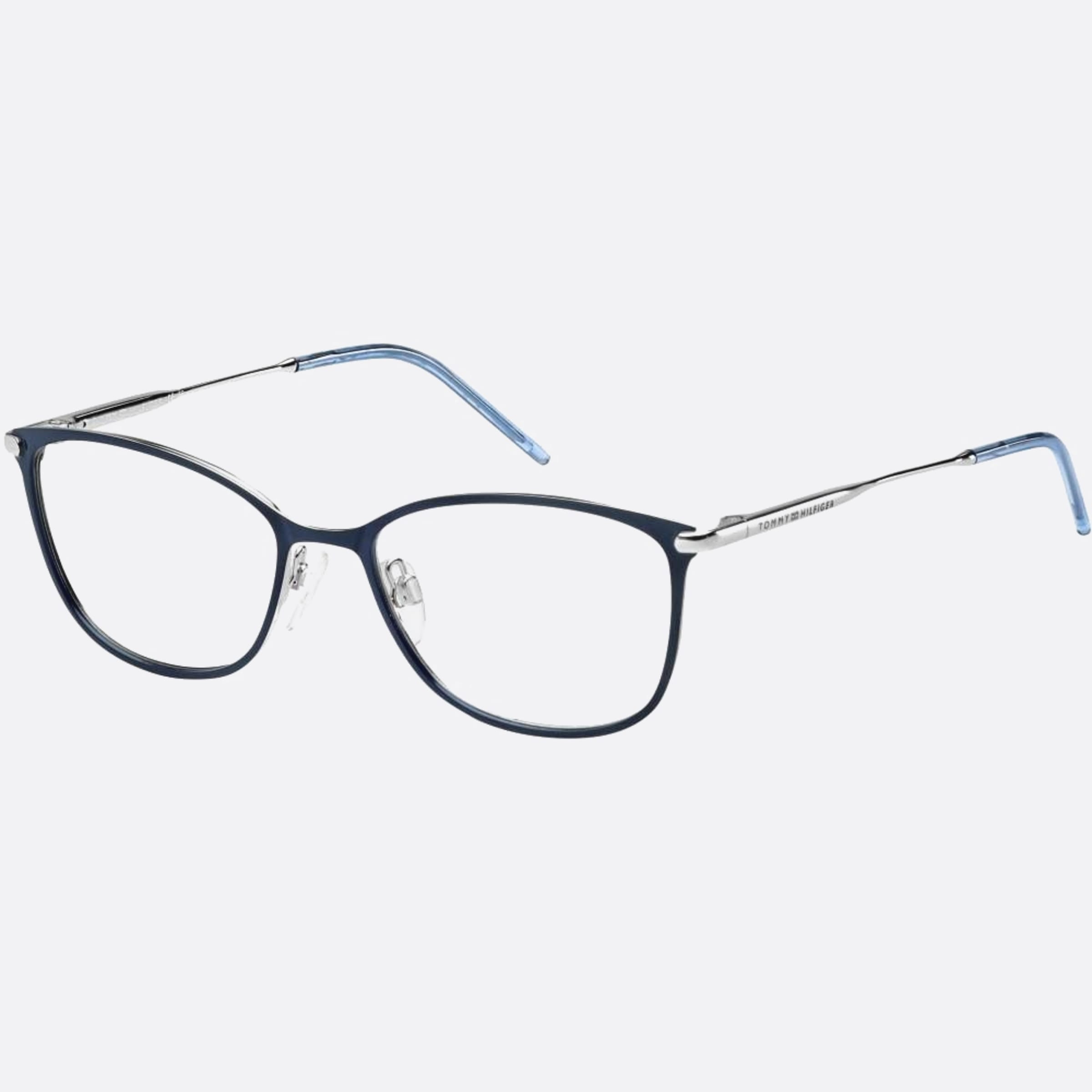 Tommy 53mm Hilfiger Ecj Blue Geometric Women Eyeglasses - Side View