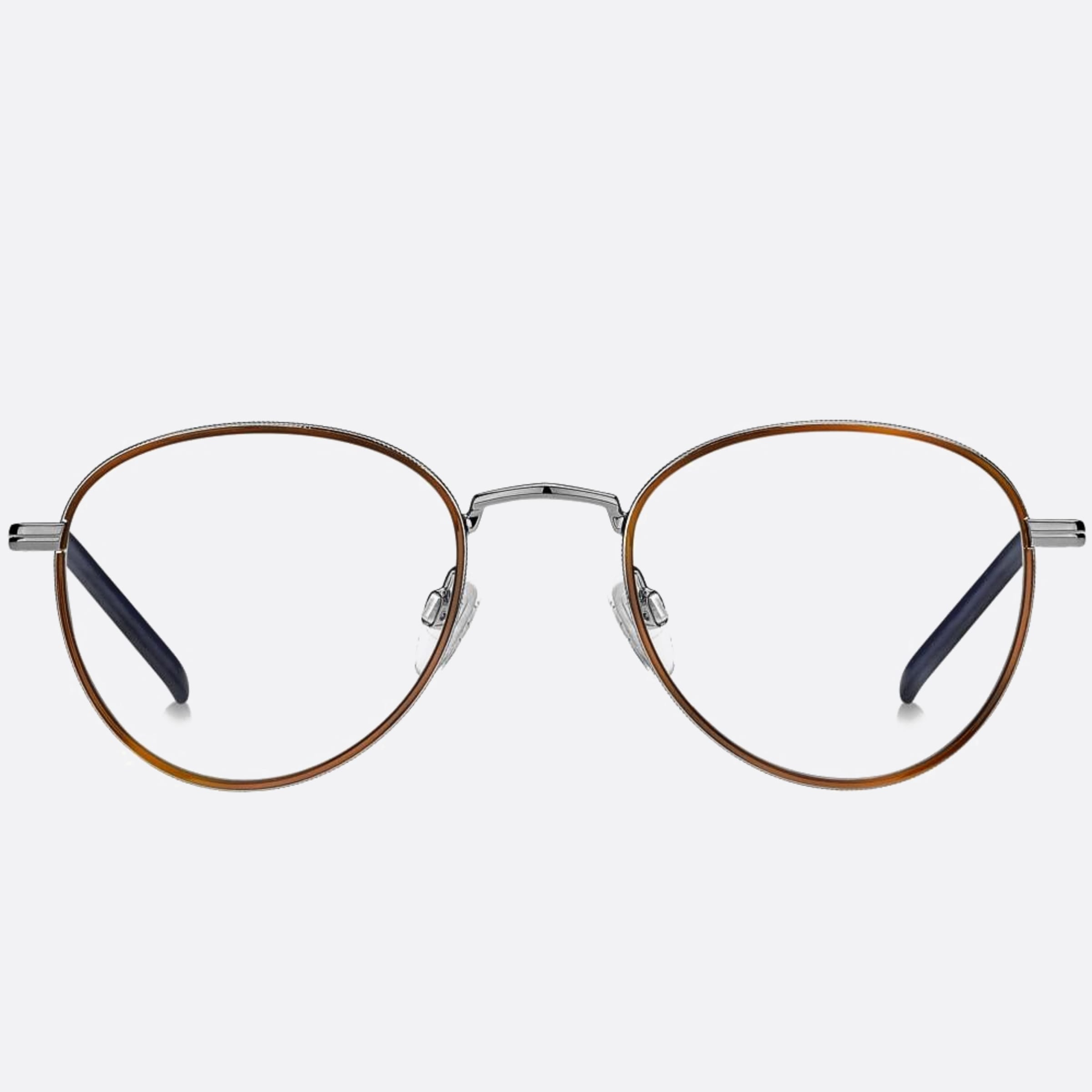 Tommy 50mm Hilfiger 6lb Ruthenium Round Men Eyeglasses - Main View