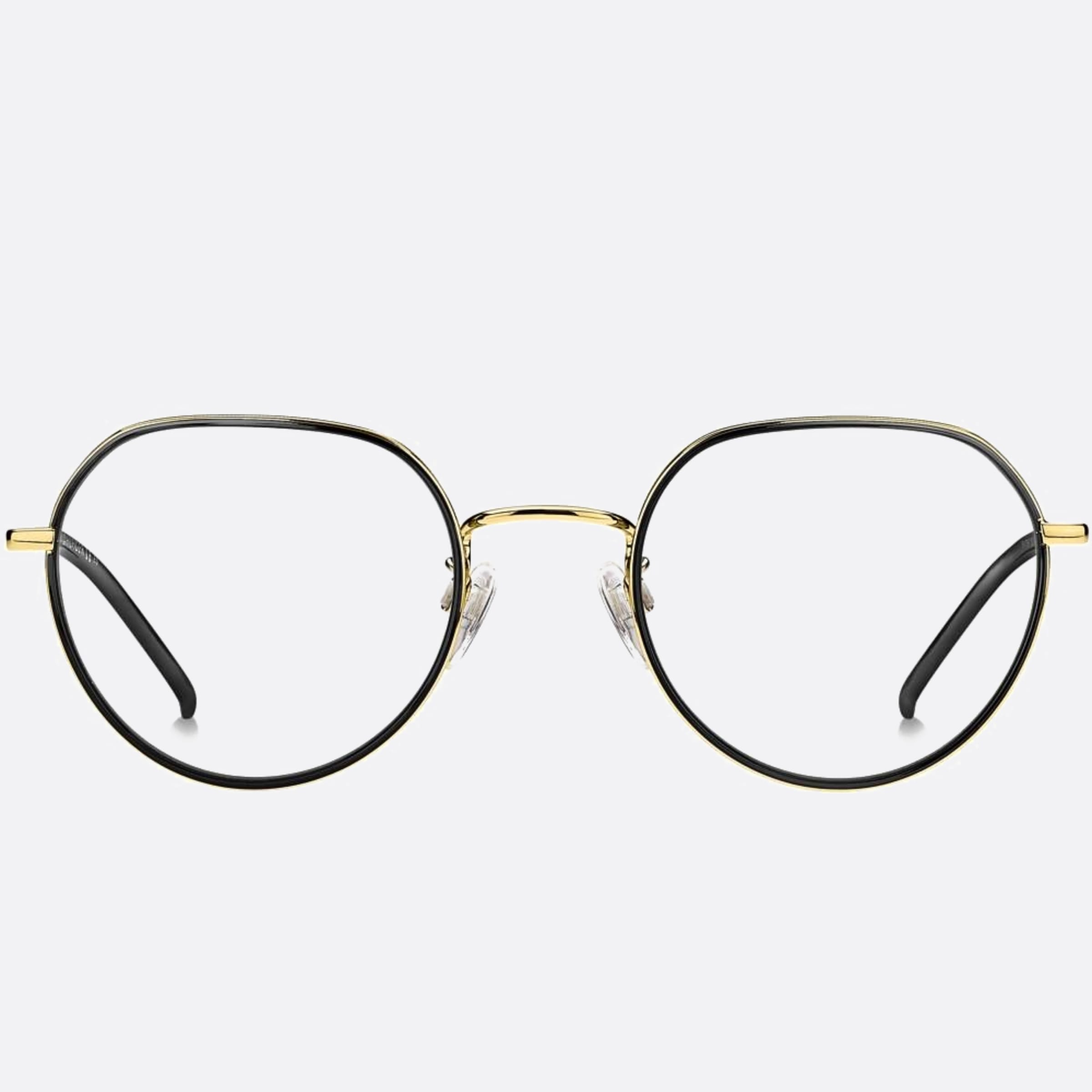 Tommy 51mm Hilfiger J5g Gold Round Men Eyeglasses - Main View