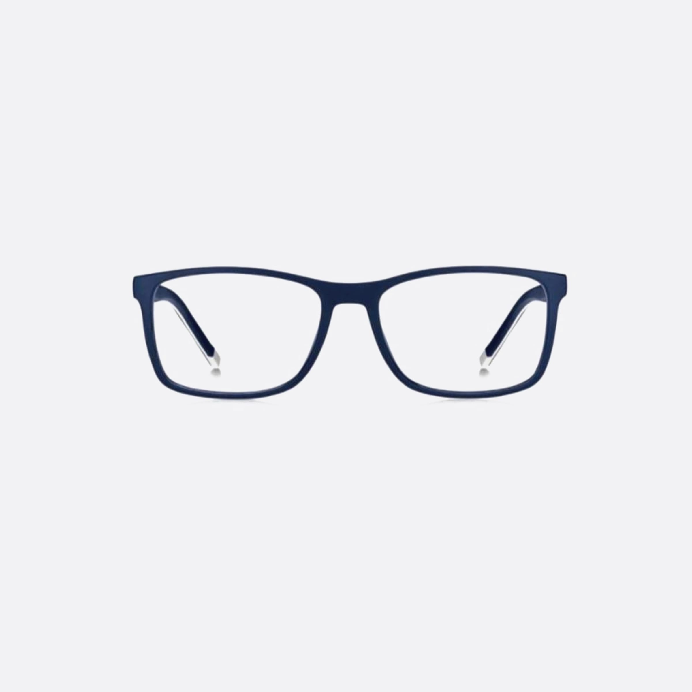 Tommy 55mm Hilfiger Ze3 Blue Geometric Men Eyeglasses - Main View