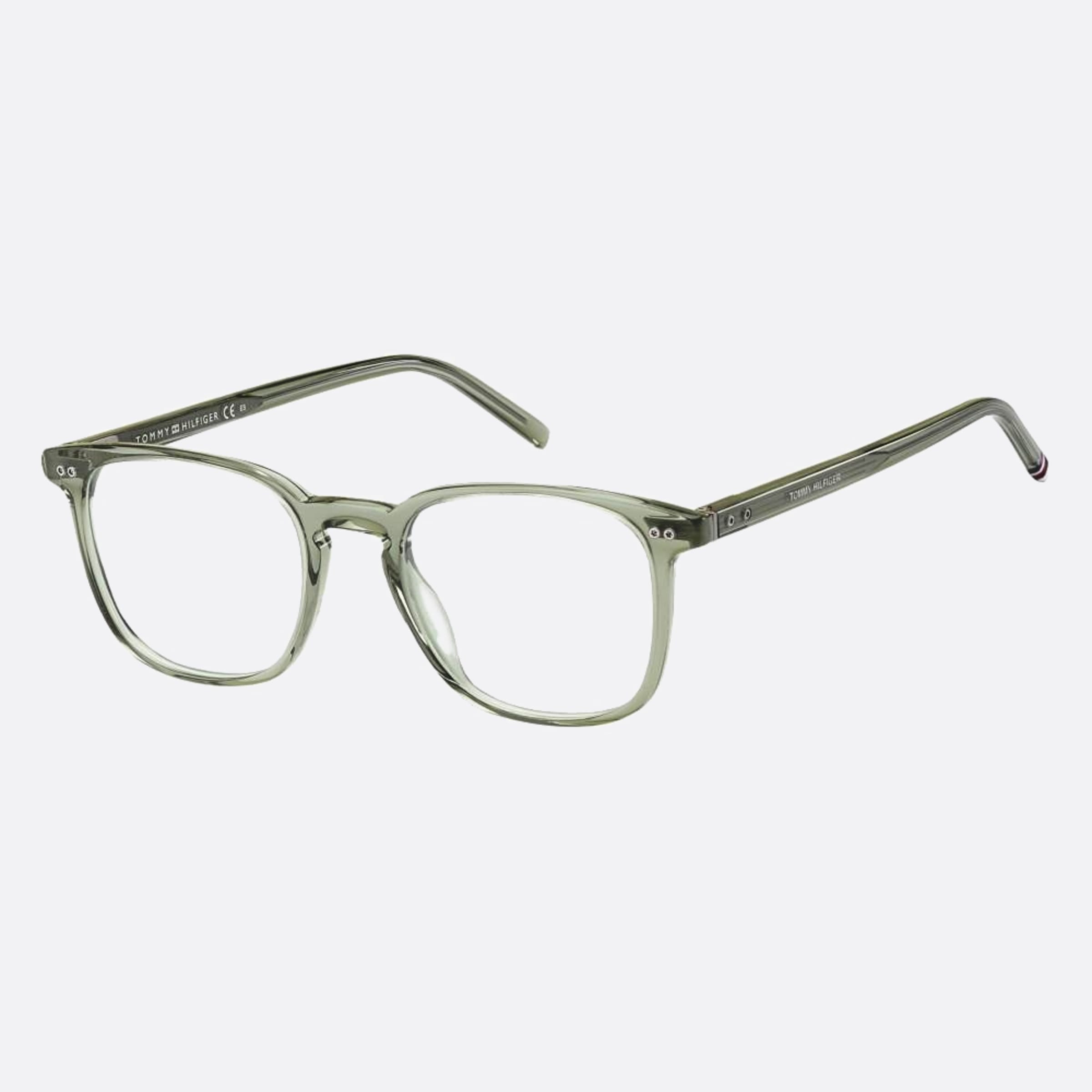 Tommy 51mm Hilfiger 6cr Green Geometric Men Eyeglasses - Side View